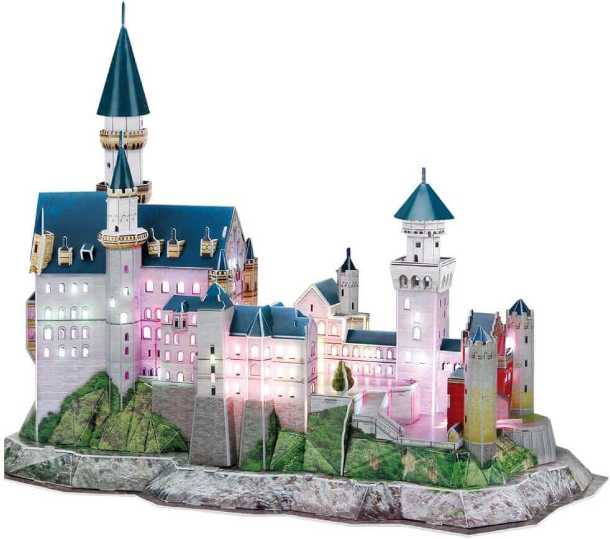 Puzzle 3D LED Castelul Neuschwanstein 128 piese - CubicFun 2