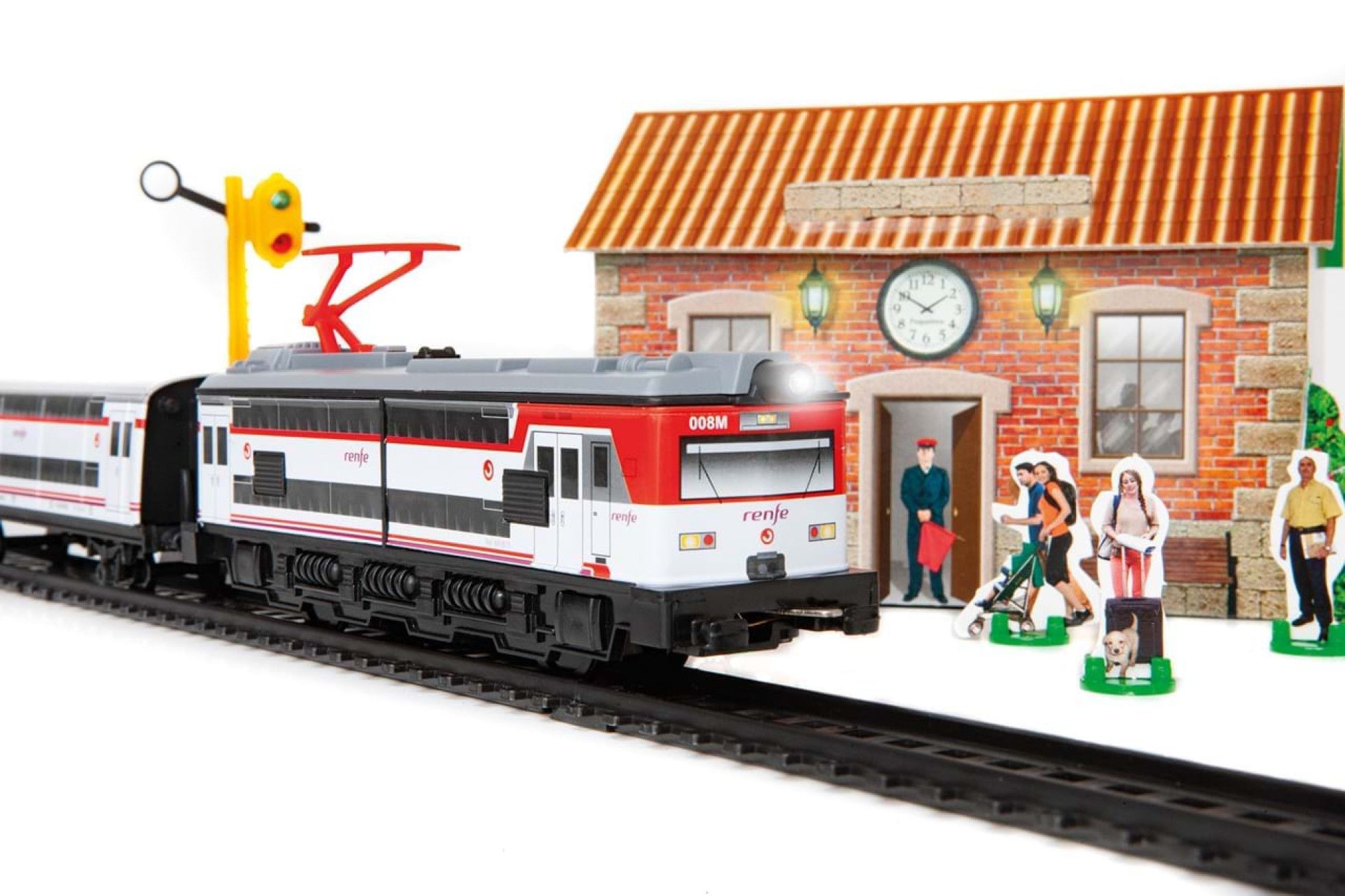 Trenulet electric calatori Cercanias RENFE 451 metalic, cu lumina si sapca conductor tren - Pequetren 3