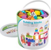 Set de constructie din lemn cu 100 de piese - New Classic Toys