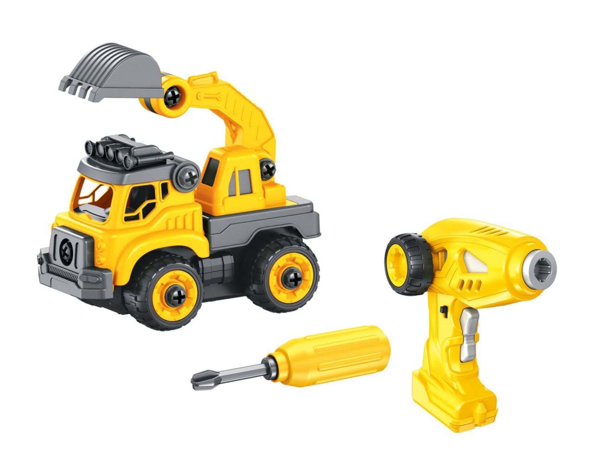 Set constructie Camion Autobasculanta si Excavator cu radiocomanda - BUKI France 3