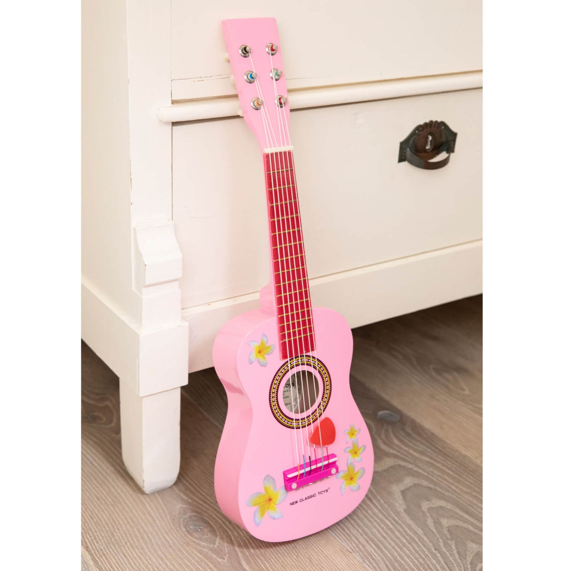 Chitara Roz cu flori Lemn - New Classic Toys 4