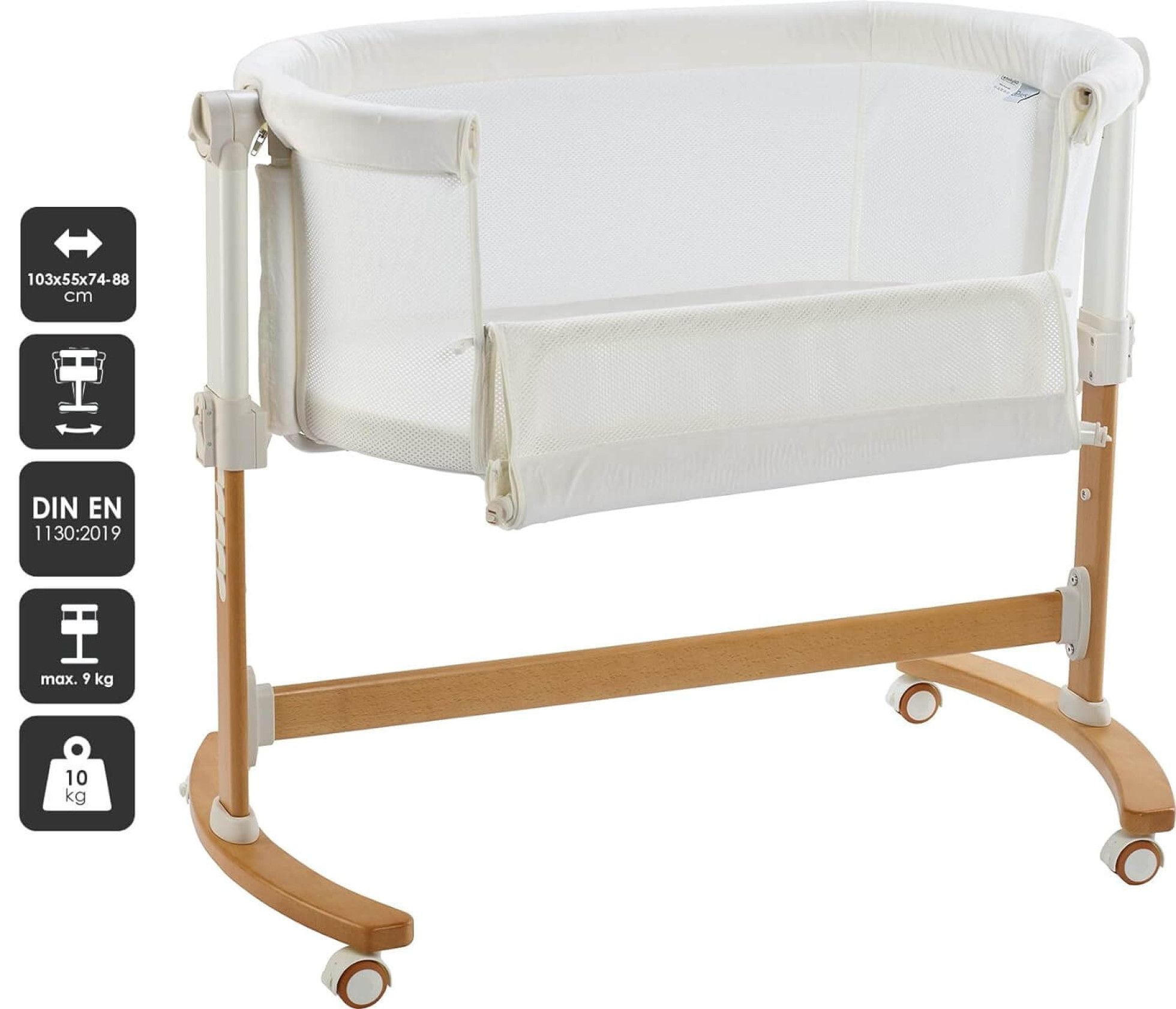 Patut co-sleeper 2 in 1 Amila Creme - Babygo 2