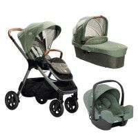 Carucior pentru copii multifunctional 3 in 1 Finiti Signature Pine/Laurel (Carucior Finiti Pine+ Landou Ramble XL Pine+ scoica i-Snug Laurel) - Joie