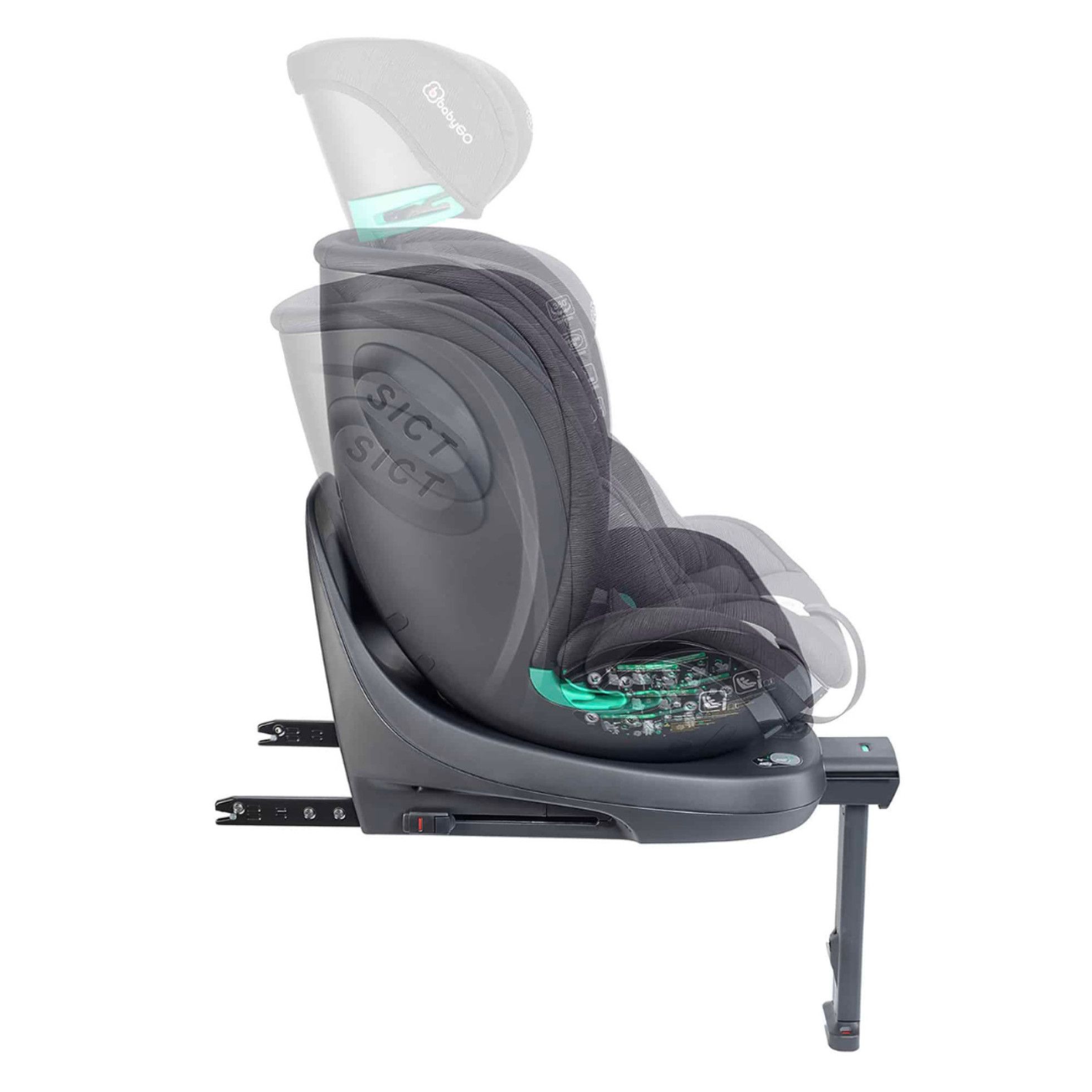 Scaun auto rotativ Prime 360 Black - Babygo 5