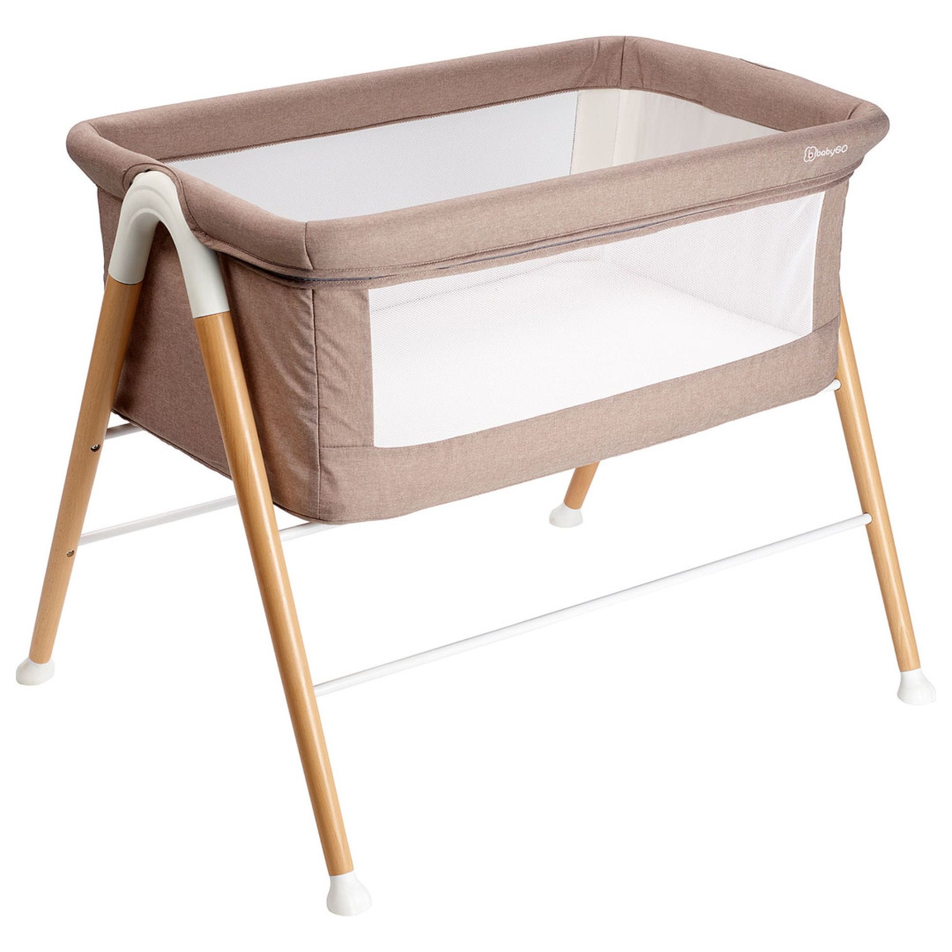 Patut cu cadru din Lemn Goodnight Beige - Babygo 1