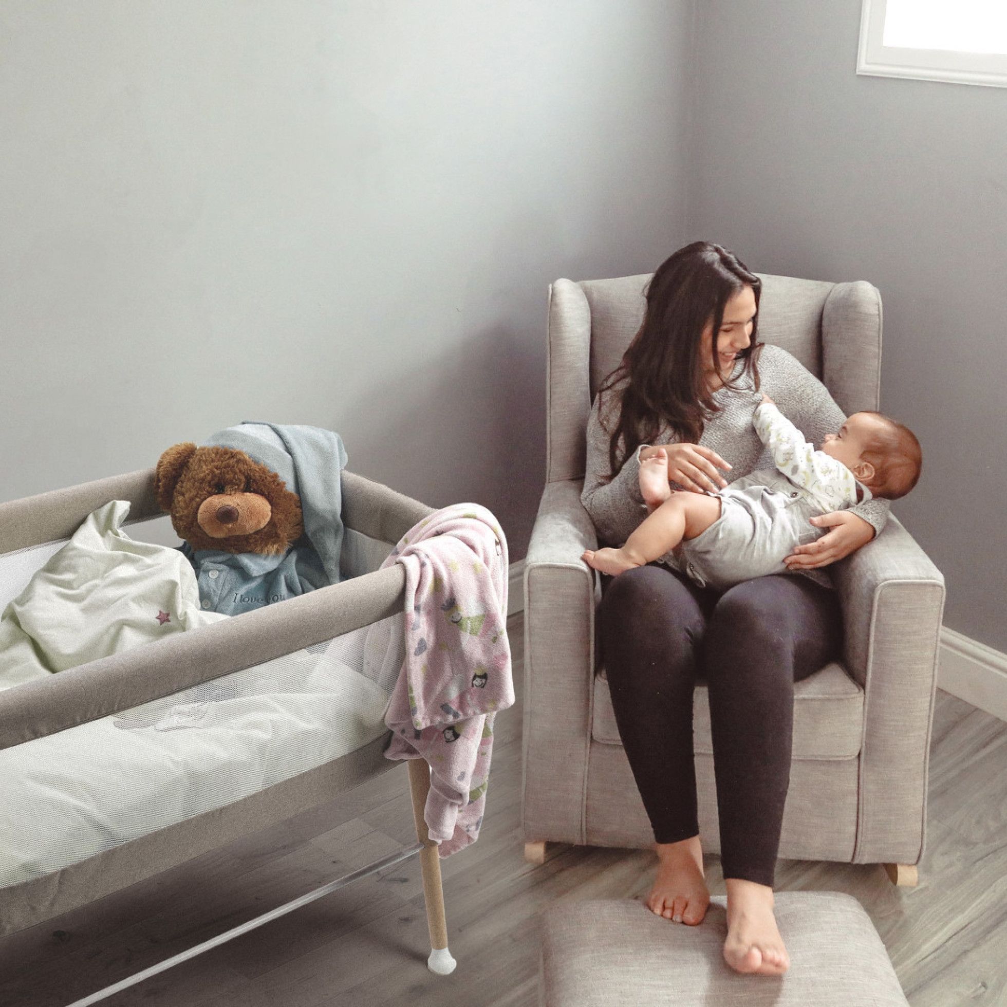 Patut cu cadru din Lemn Goodnight Beige - Babygo 6