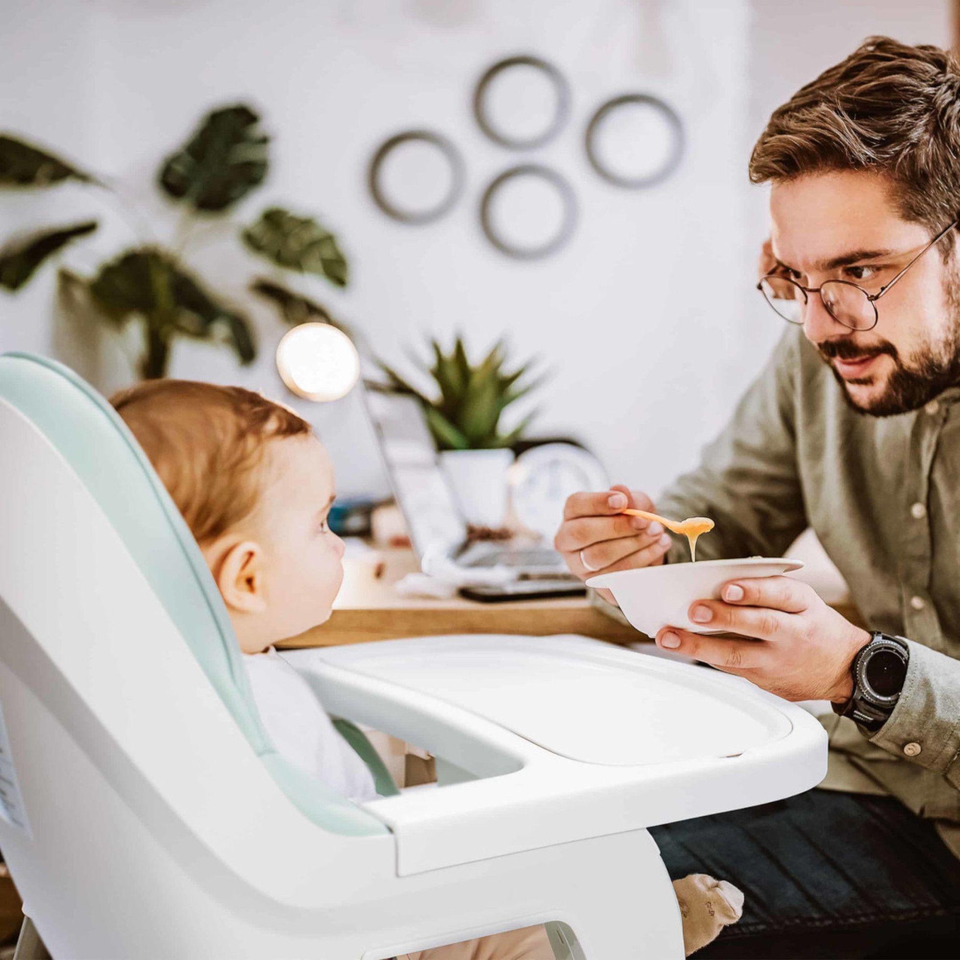 Scaun de masa transformabil Scandi Green - Babygo 6
