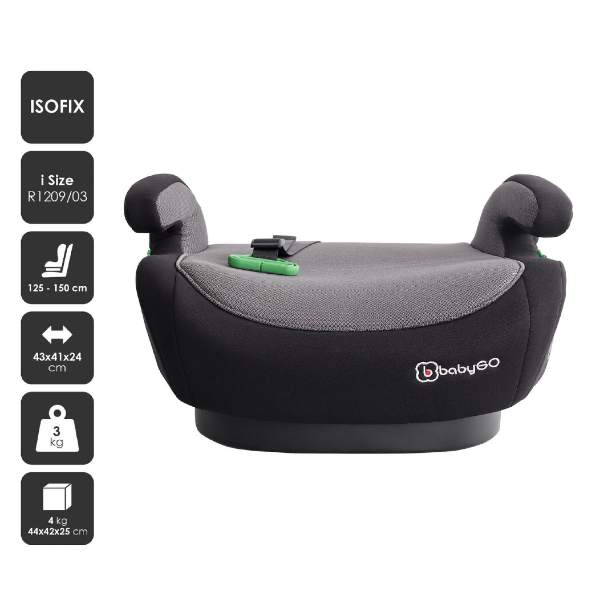 Scaun auto booster Bursa IV Black - BabyGo 2