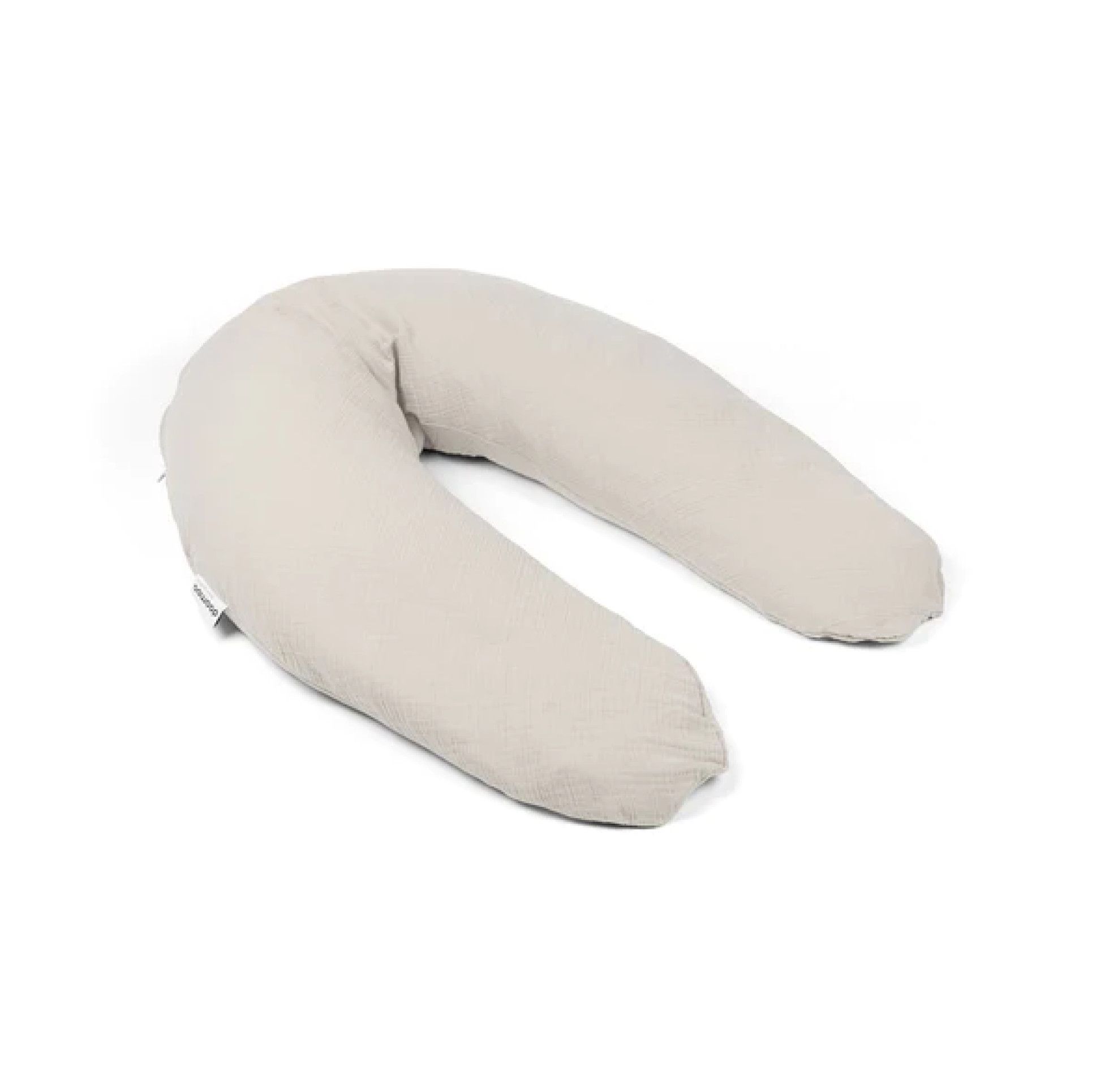 Perna mare pentru gravide 3 in 1 Comfy Big Tetra Almond din bumbac organic - Doomoo 1