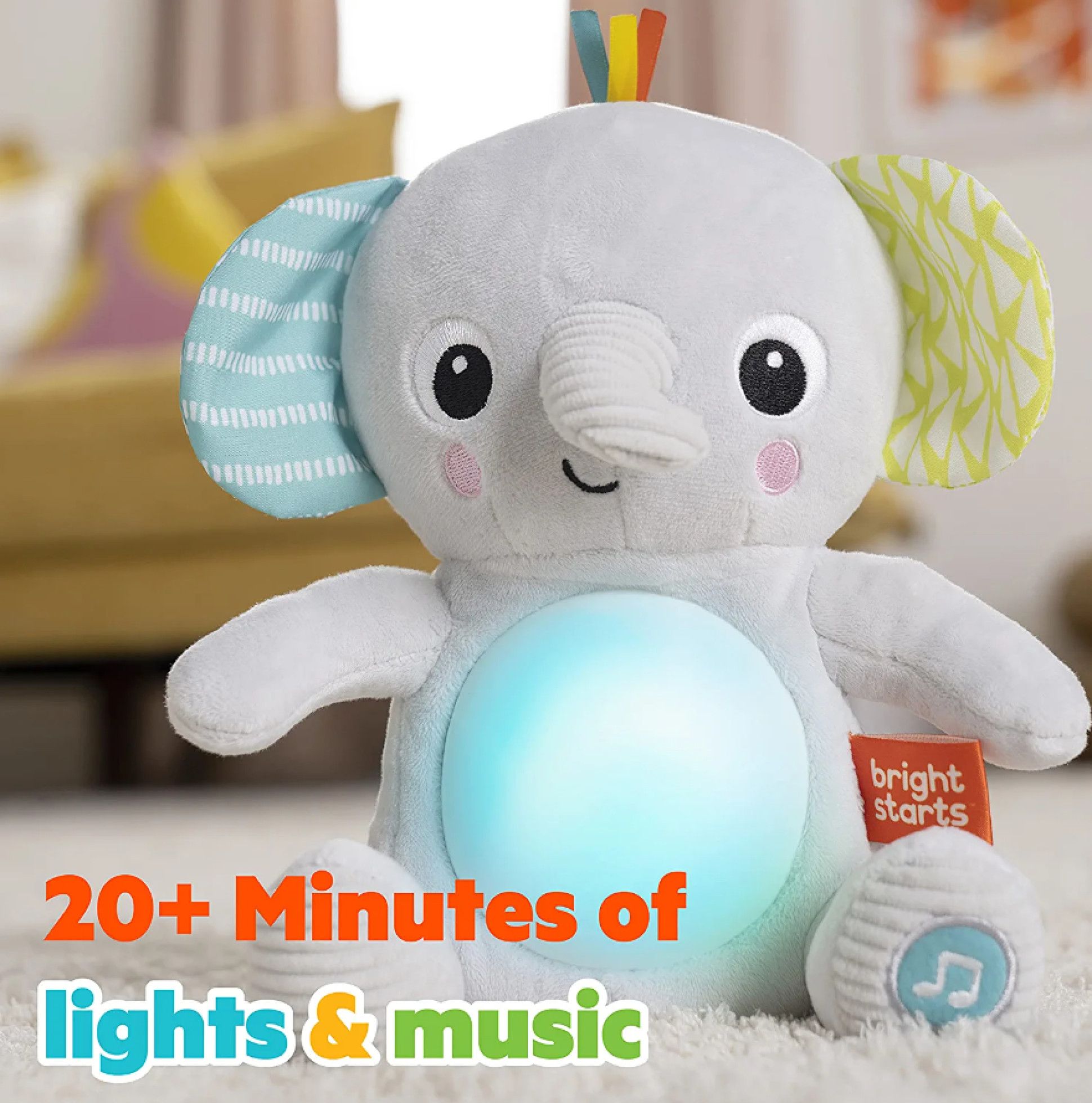Jucarie interactiva Hug a Bye Baby Elephant - Bright Starts 2
