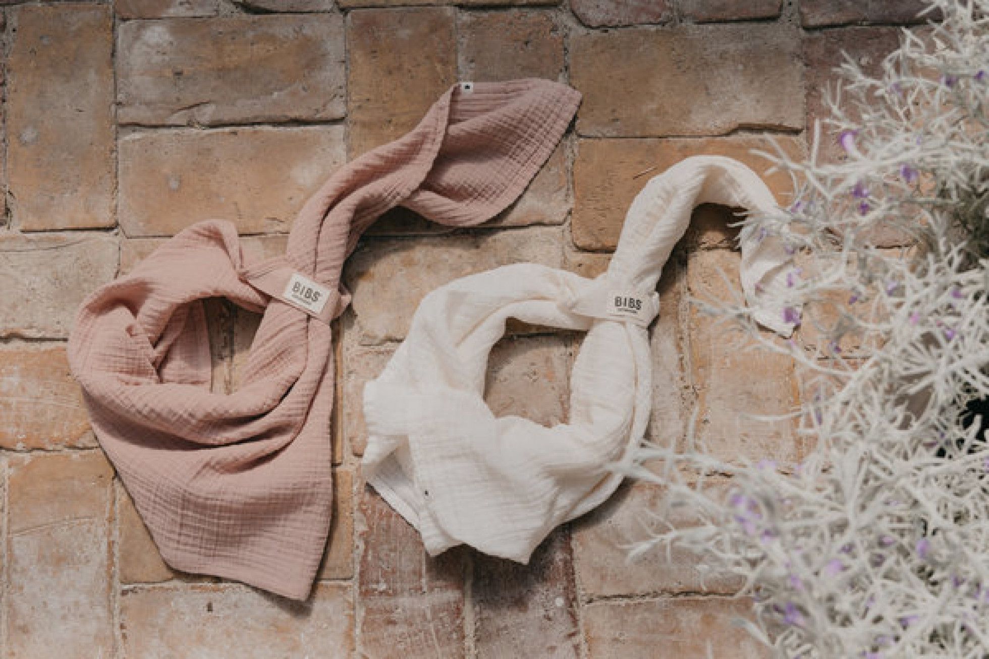 Set de 2 museline 70x70 cm Ivory - BIBS 3