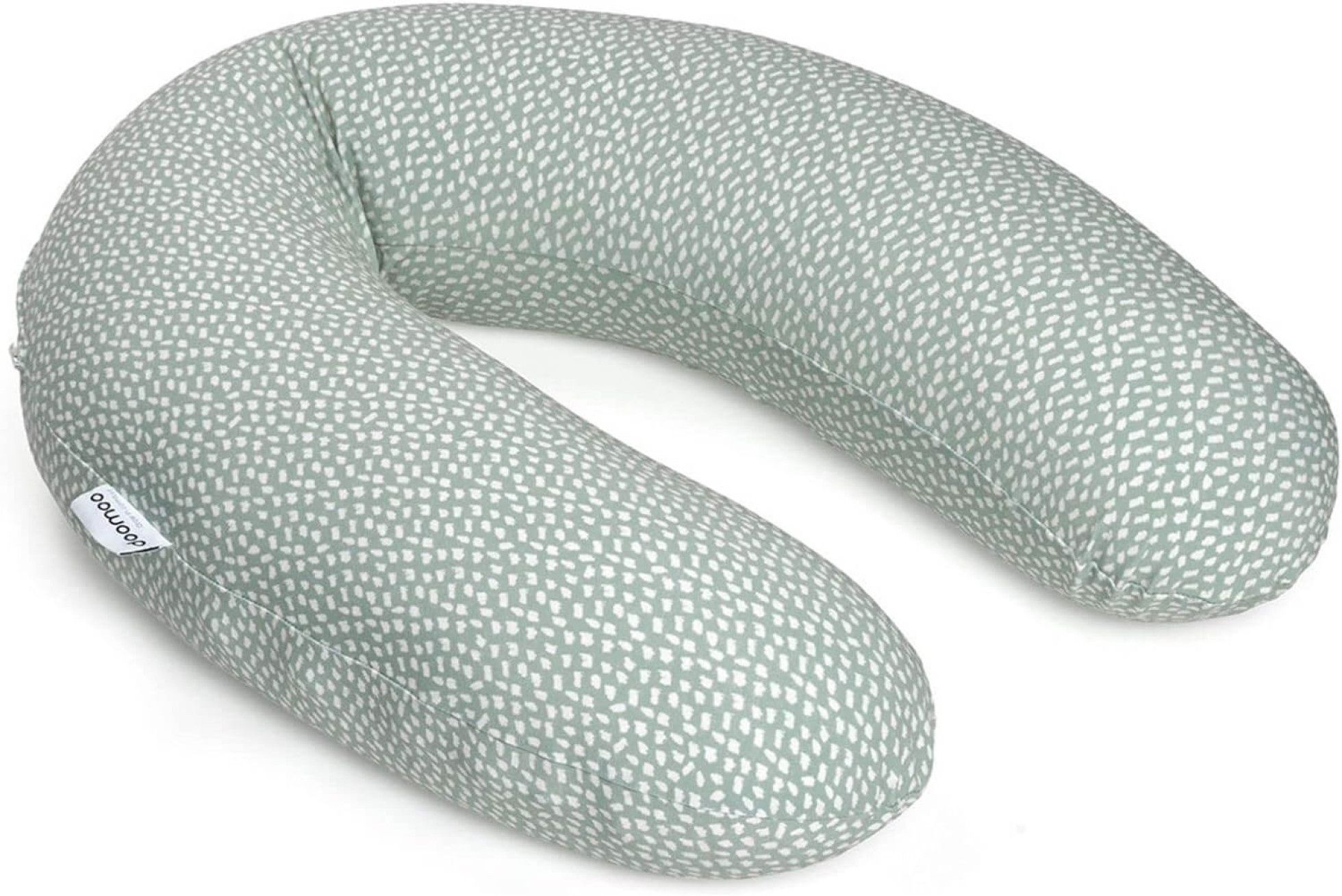 Perna mare pentru gravide si bebelusi 3 in 1 din bumbac organic Buddy Cloudy Kaki - Doomoo 1