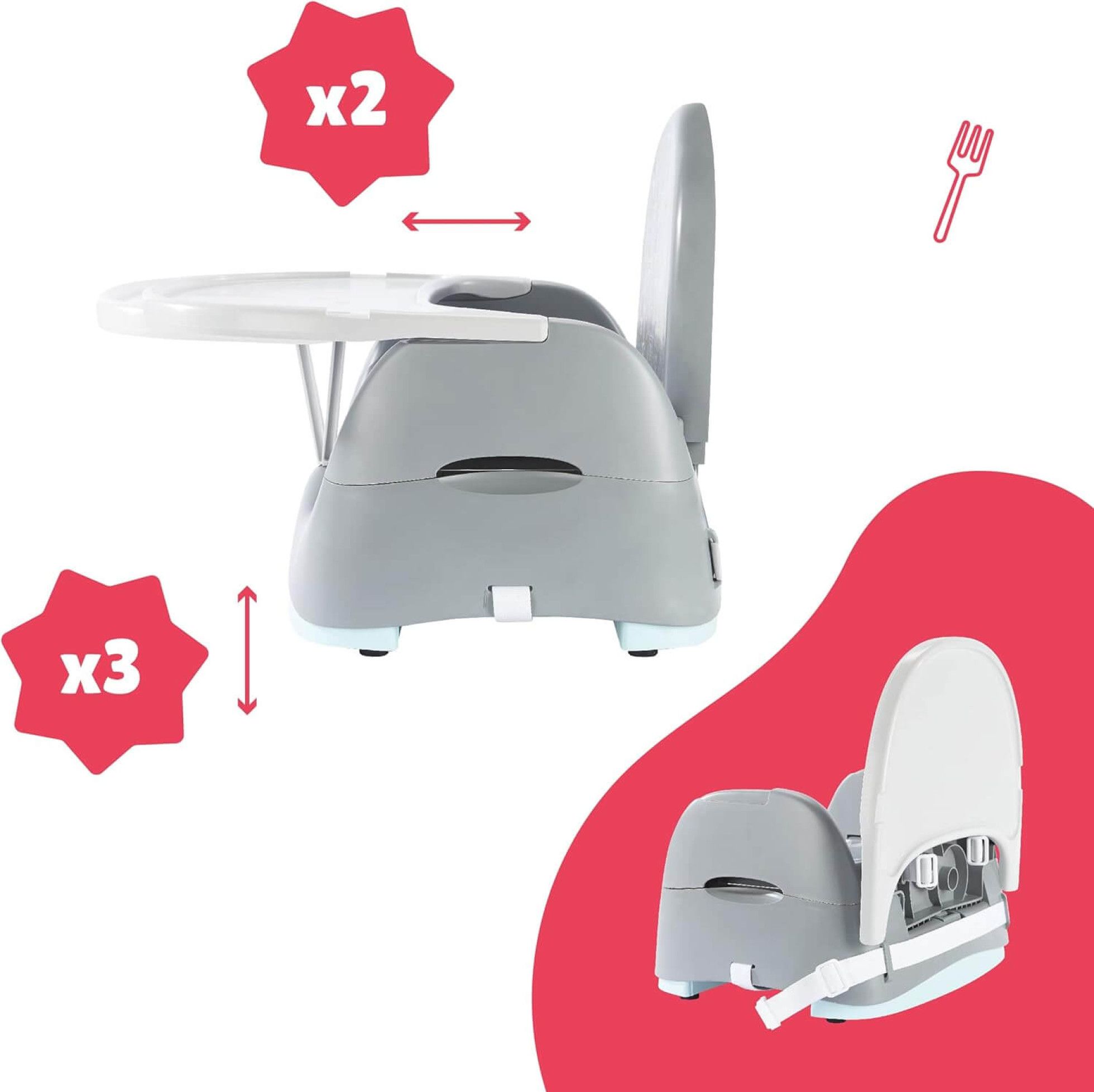 Booster compact Home&Go din materiale reciclabile - Badabulle 2