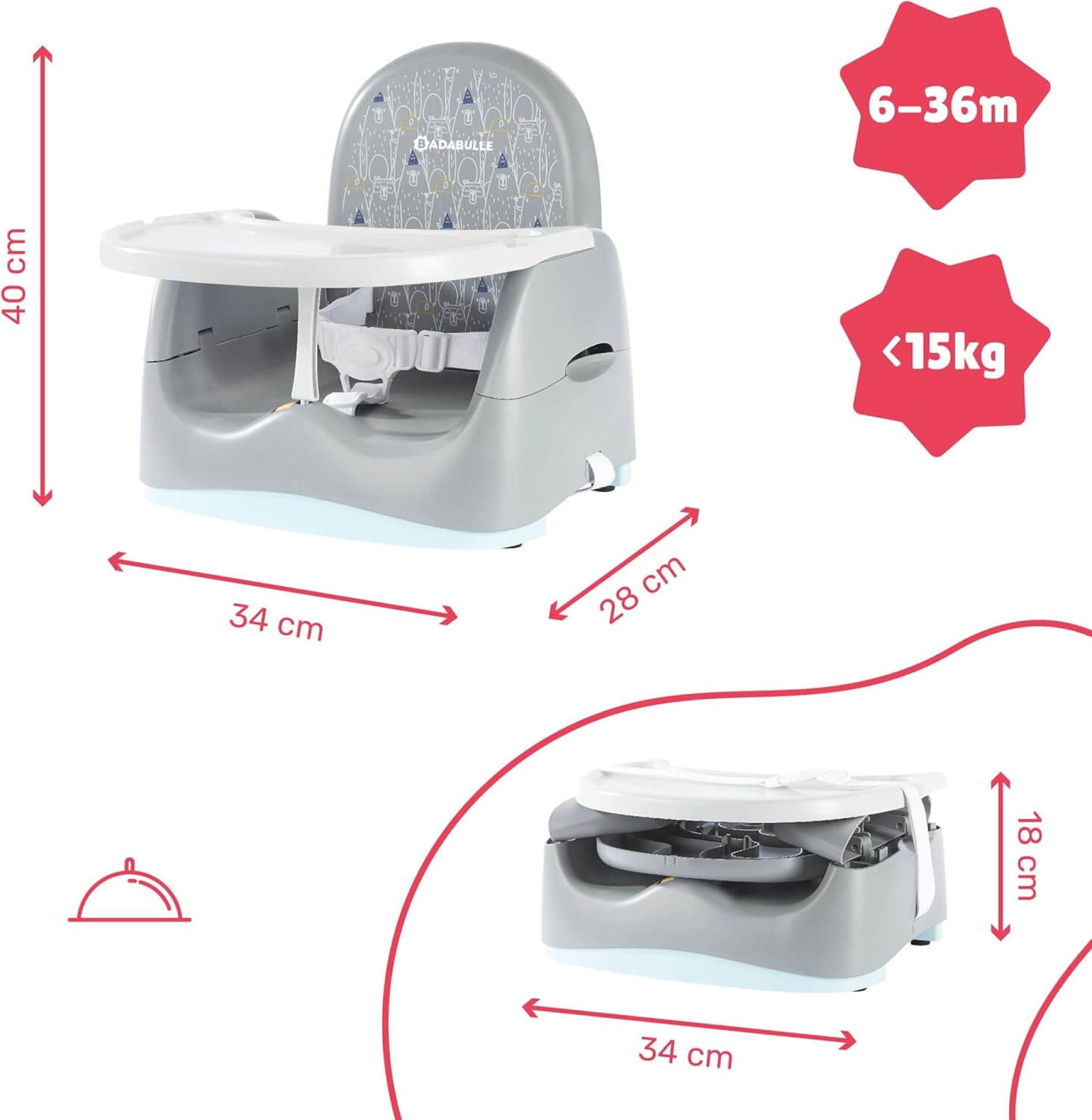 Booster compact Home&Go din materiale reciclabile - Badabulle 4