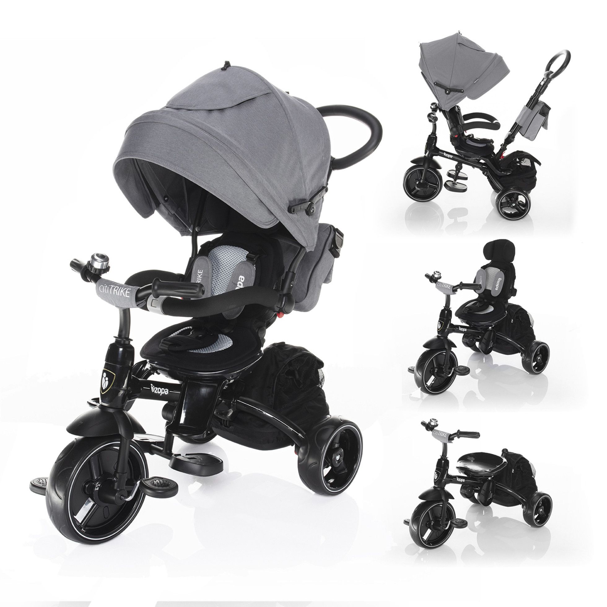 Tricicleta 6 moduri de utilizare Citi Trike Foggy Grey - Zopa 1