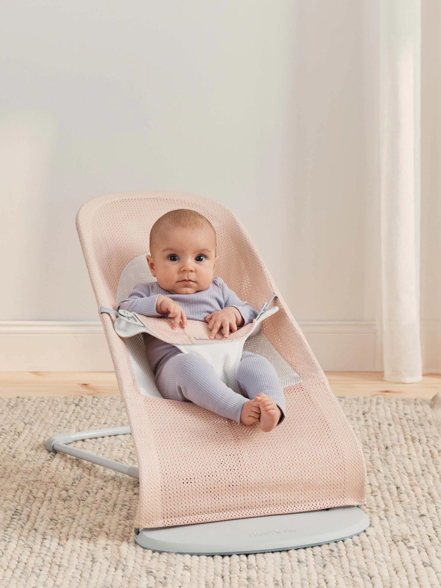 Balansoar Balance Soft Pearly Pink/White Mesh - BabyBjorn 2