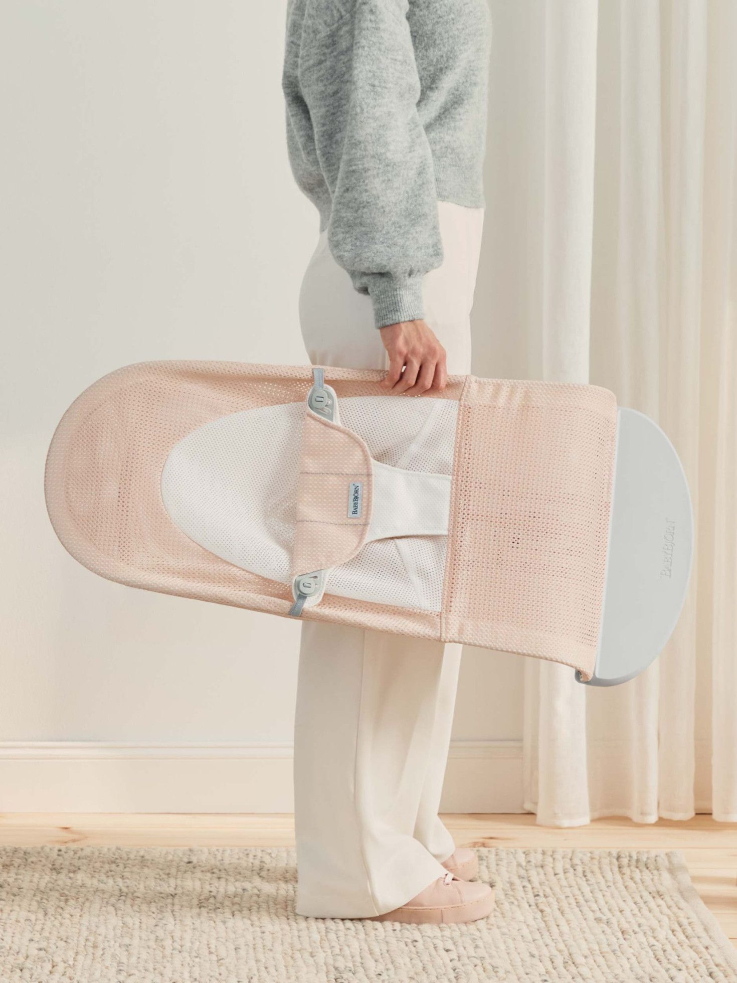 Balansoar Balance Soft Pearly Pink/White Mesh - BabyBjorn 11