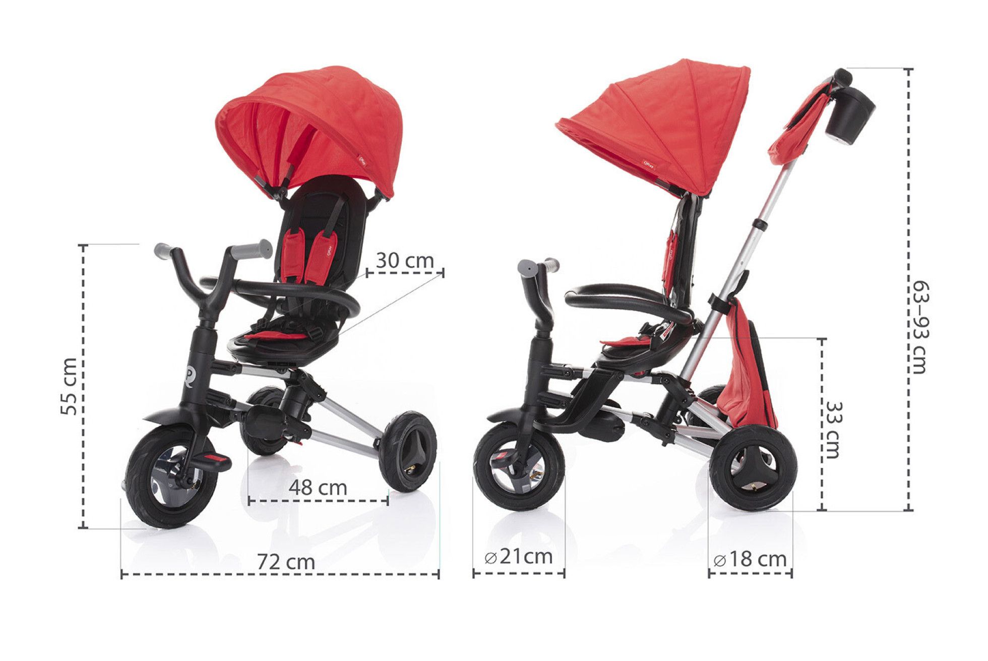 Tricicleta pliabila Nova Red - Zopa 3