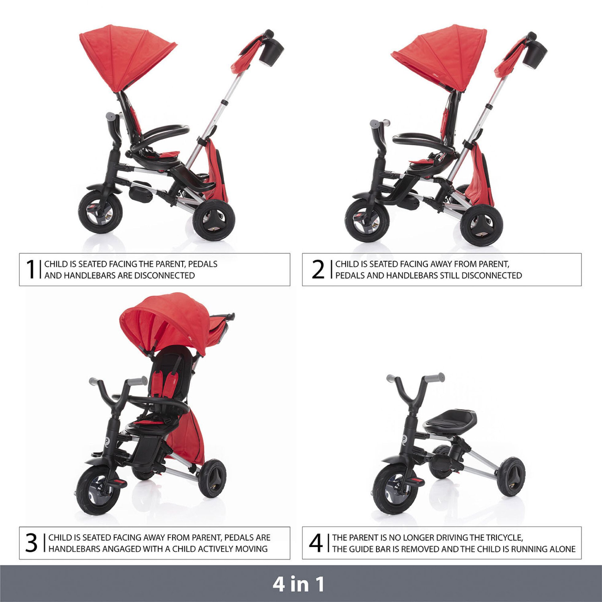 Tricicleta pliabila Nova Red - Zopa 8