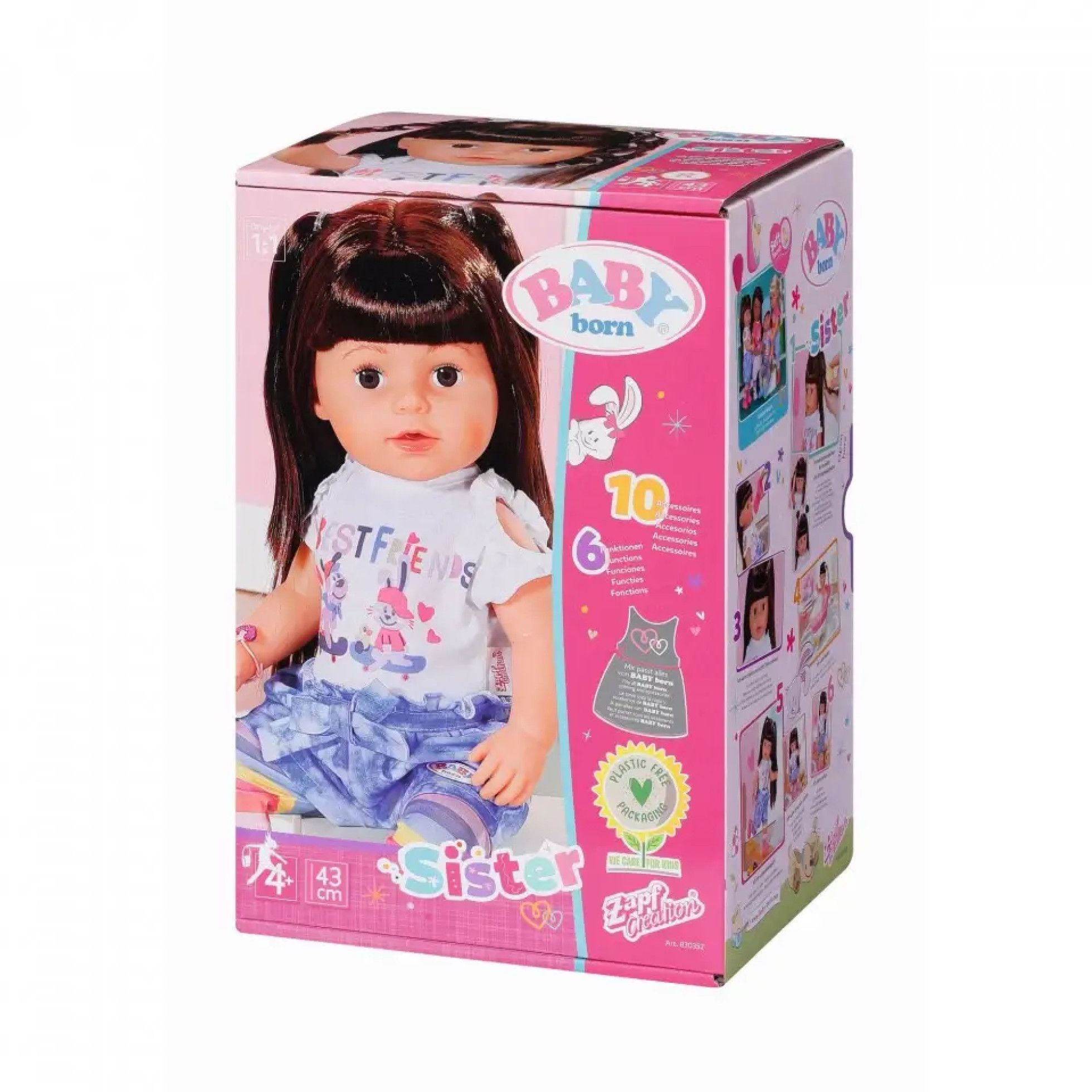 Papusa BABY Born Surioara Satena 43 cm - Zapf Creation 3