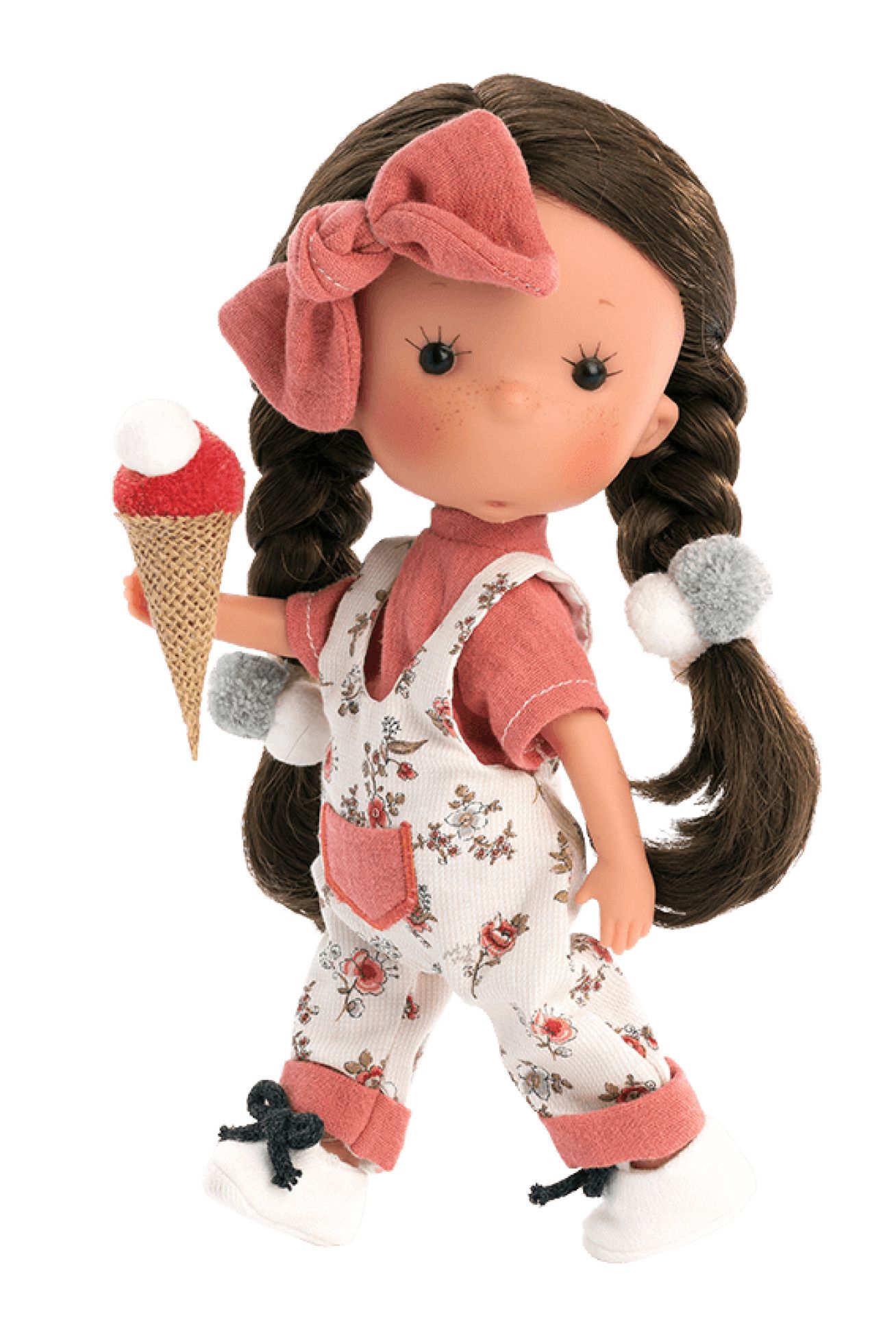 Papusa Llorens, Miss Bella Pan, cu codite impletite, 26 cm - Llorens 1