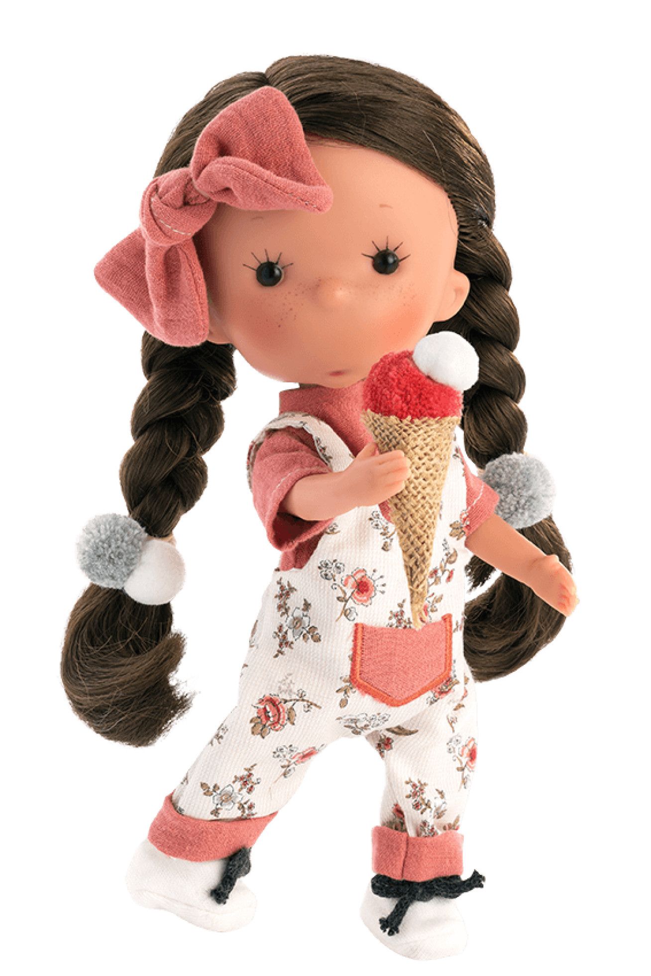 Papusa Llorens, Miss Bella Pan, cu codite impletite, 26 cm - Llorens 2
