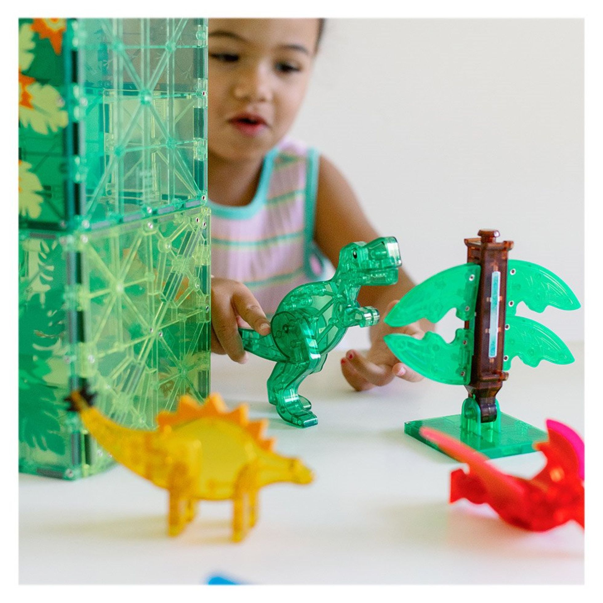 Set Magnetic Dino World XL, 50 de piese - Magna-Tiles 6