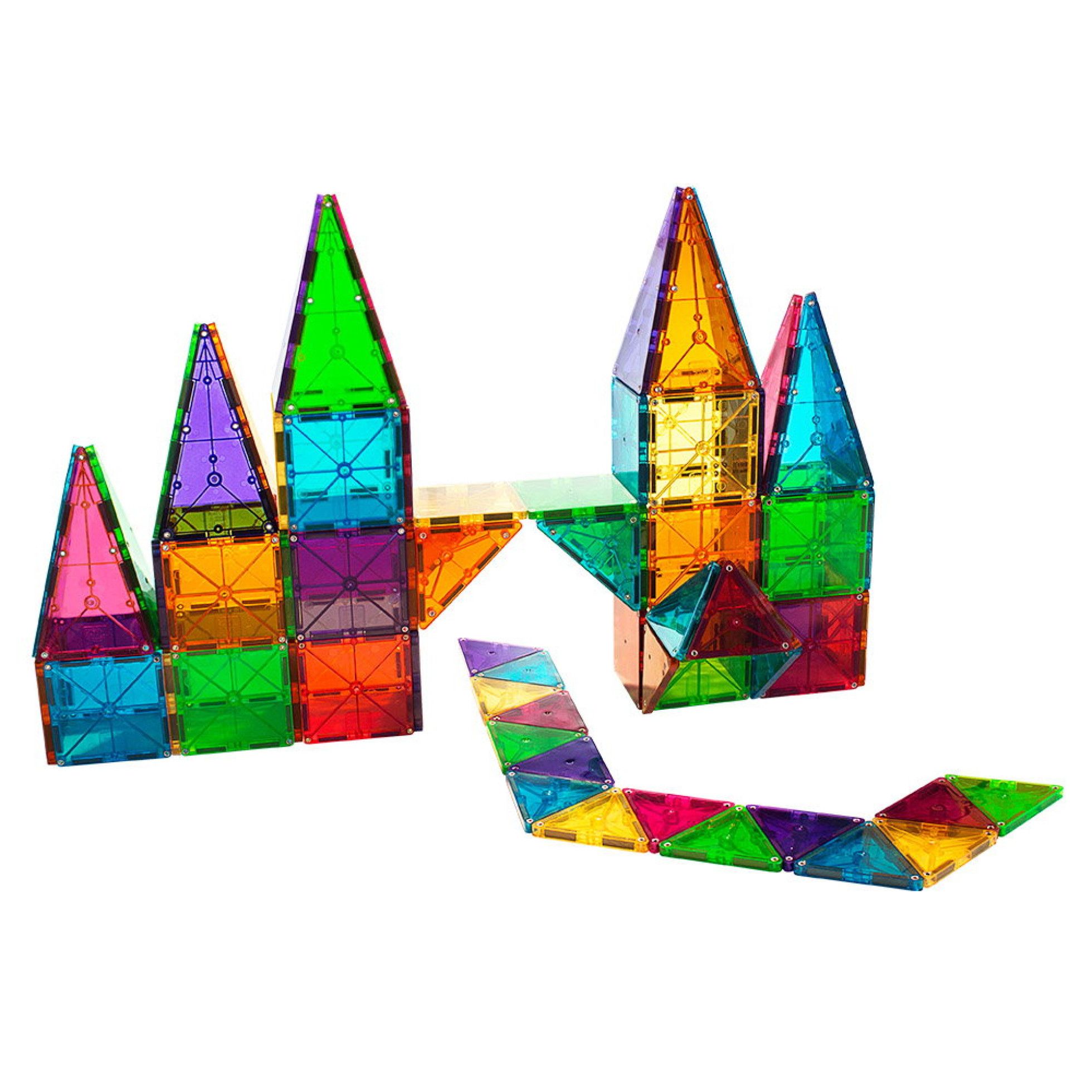 Set Magnetic Clear Colors, 100 piese - Magna-Tiles 2