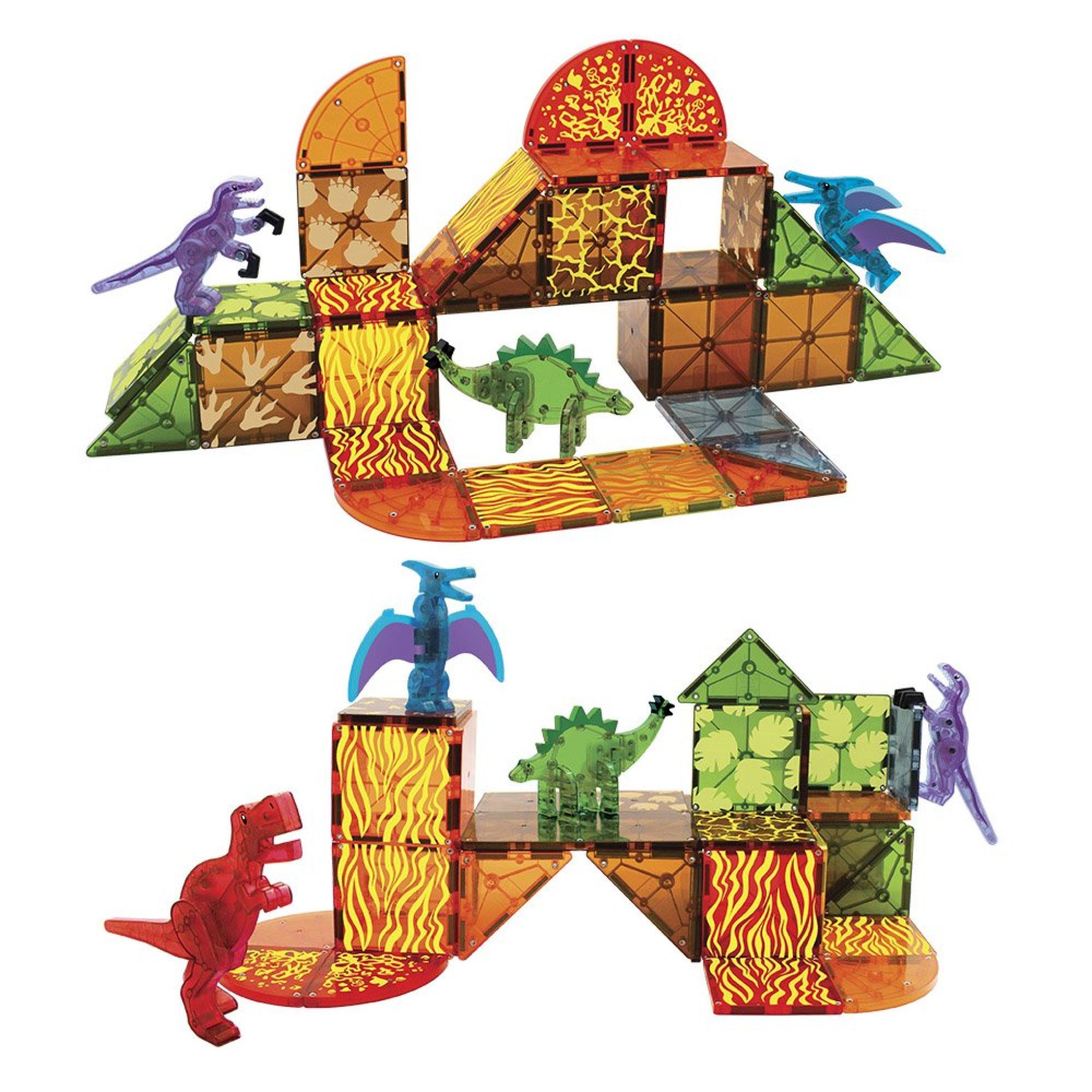 Set Magnetic Dino World, 40 de piese - Magna-Tiles 2