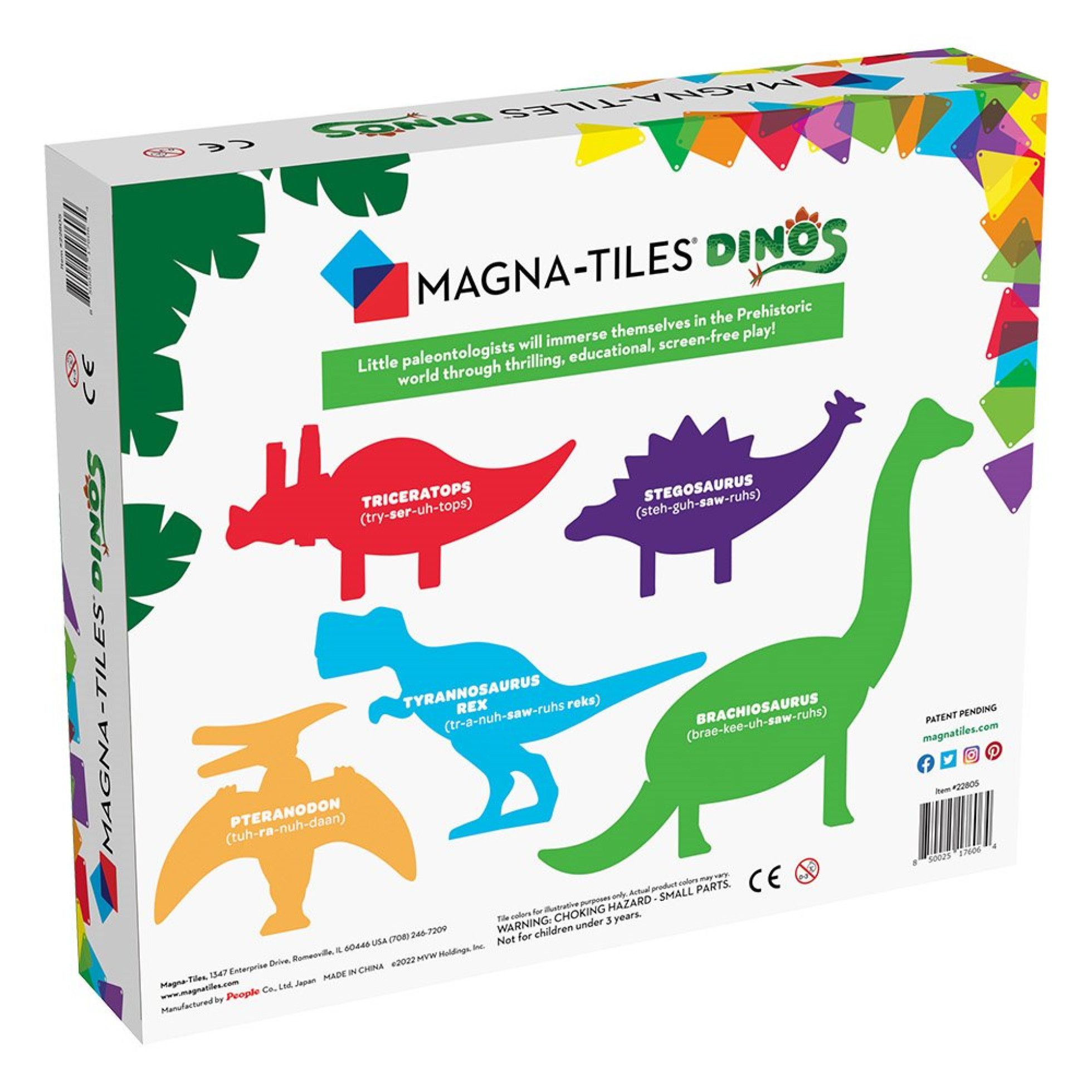 Set Magnetic Dinos, 5 figurine magnetice - Magna-Tiles 6
