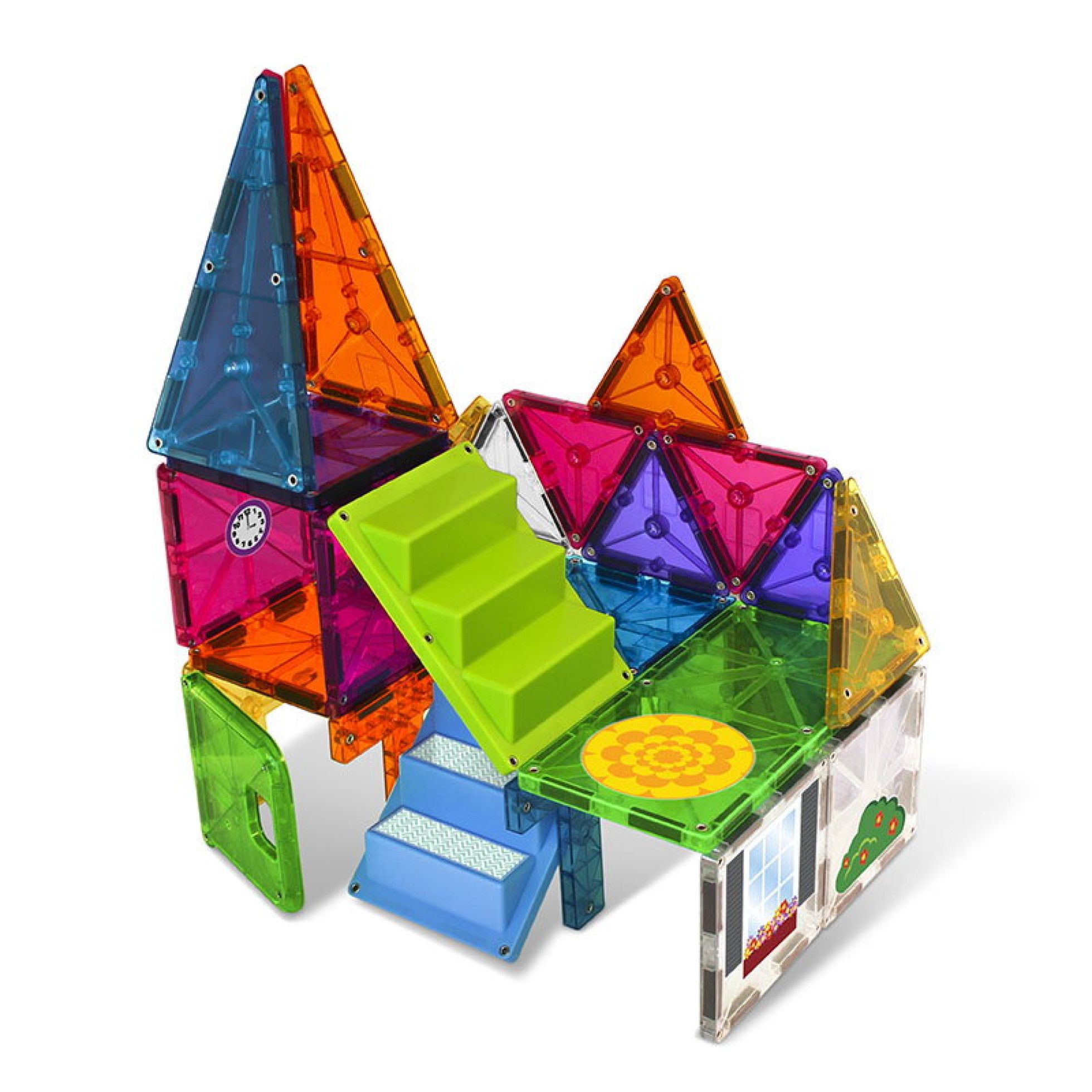 Set Magnetic House cu autocolante, 28 piese - Magna-Tiles 2