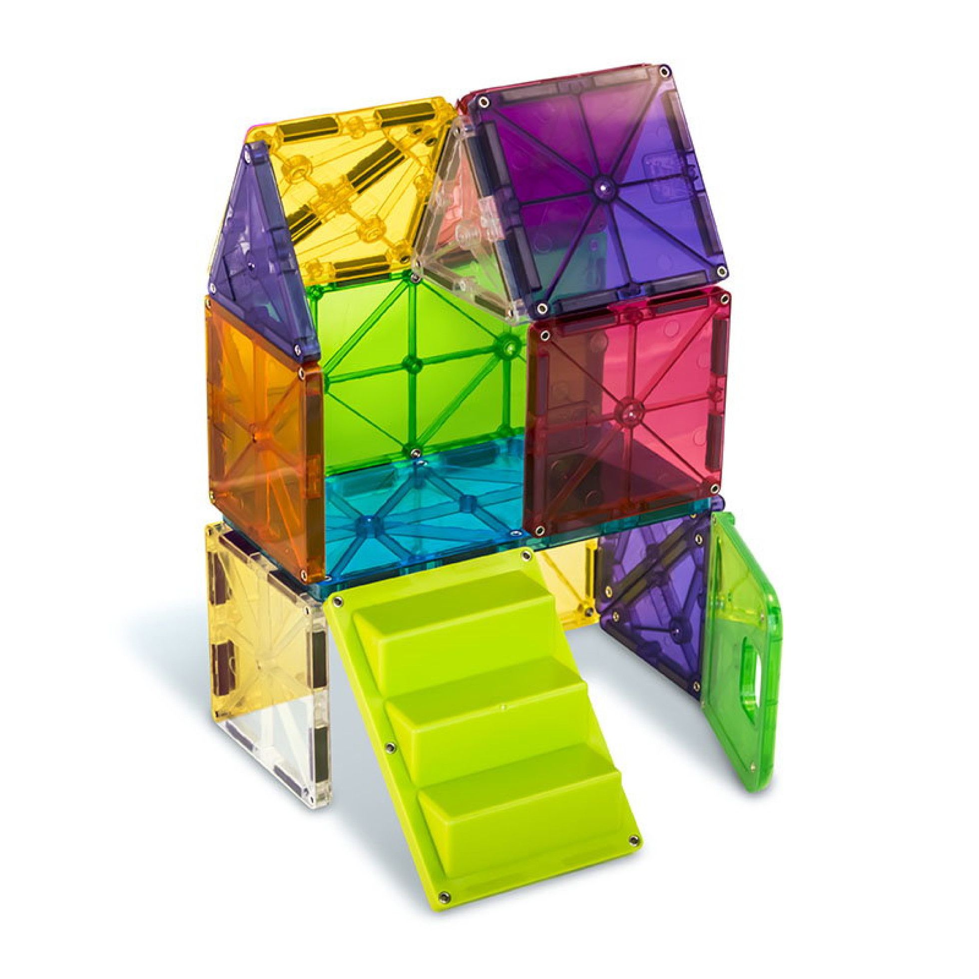 Set Magnetic House cu autocolante, 28 piese - Magna-Tiles 4