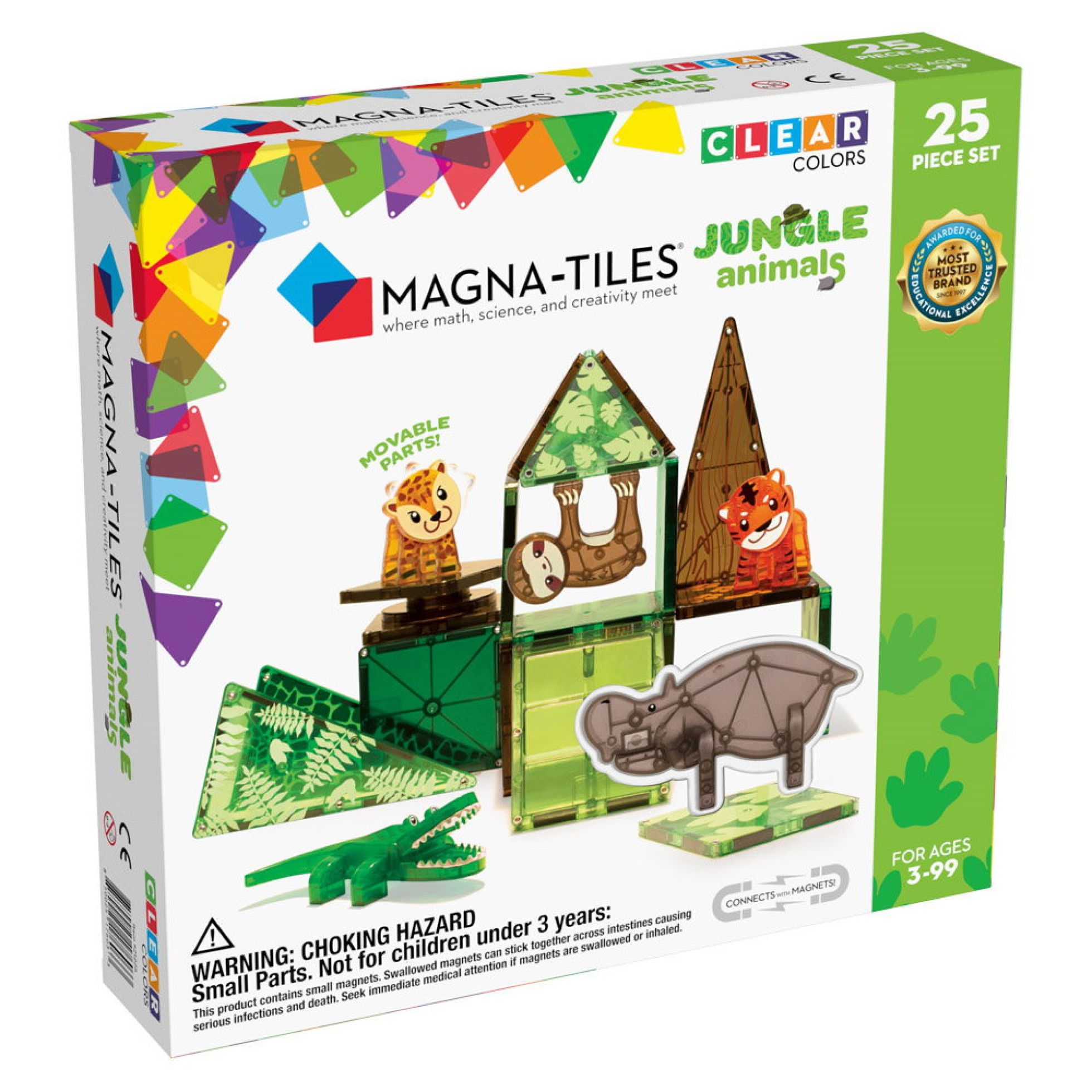 Set Magnetic Jungle Animals, 25 piese - Magna-Tiles 1