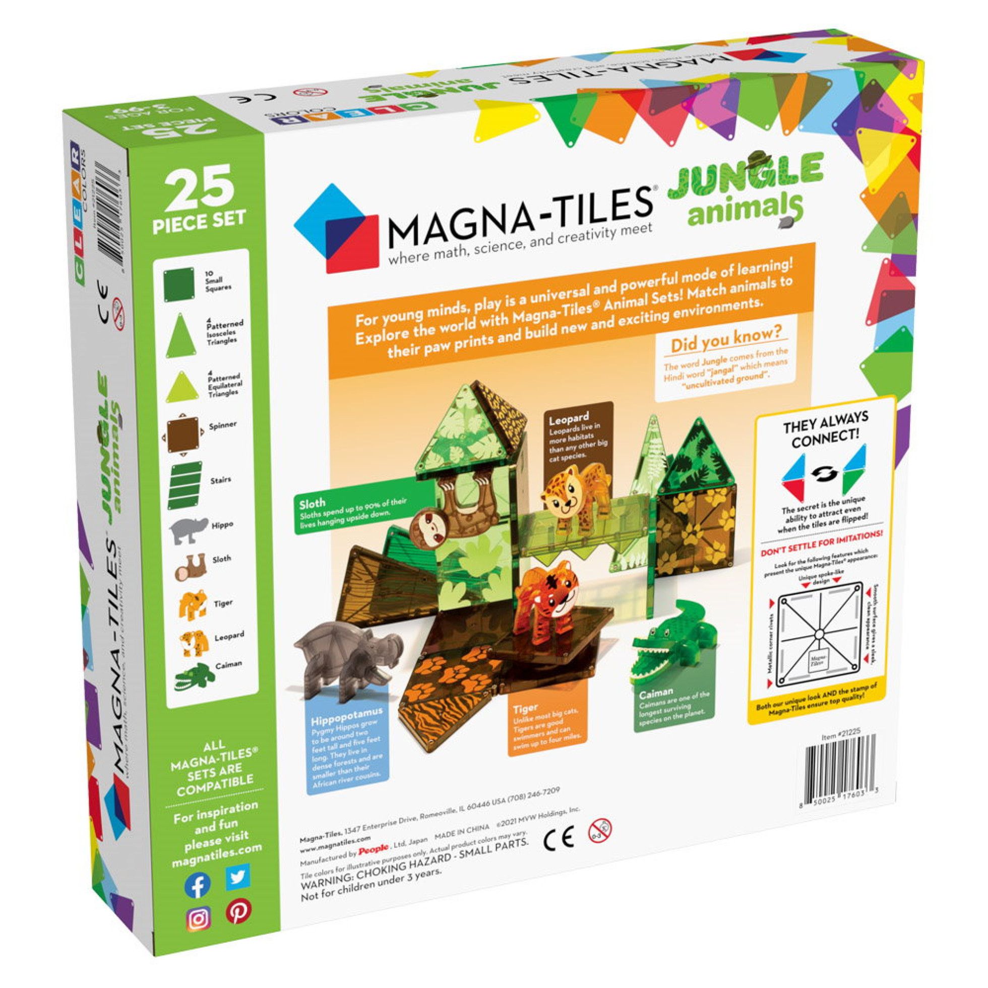 Set Magnetic Jungle Animals, 25 piese - Magna-Tiles 4