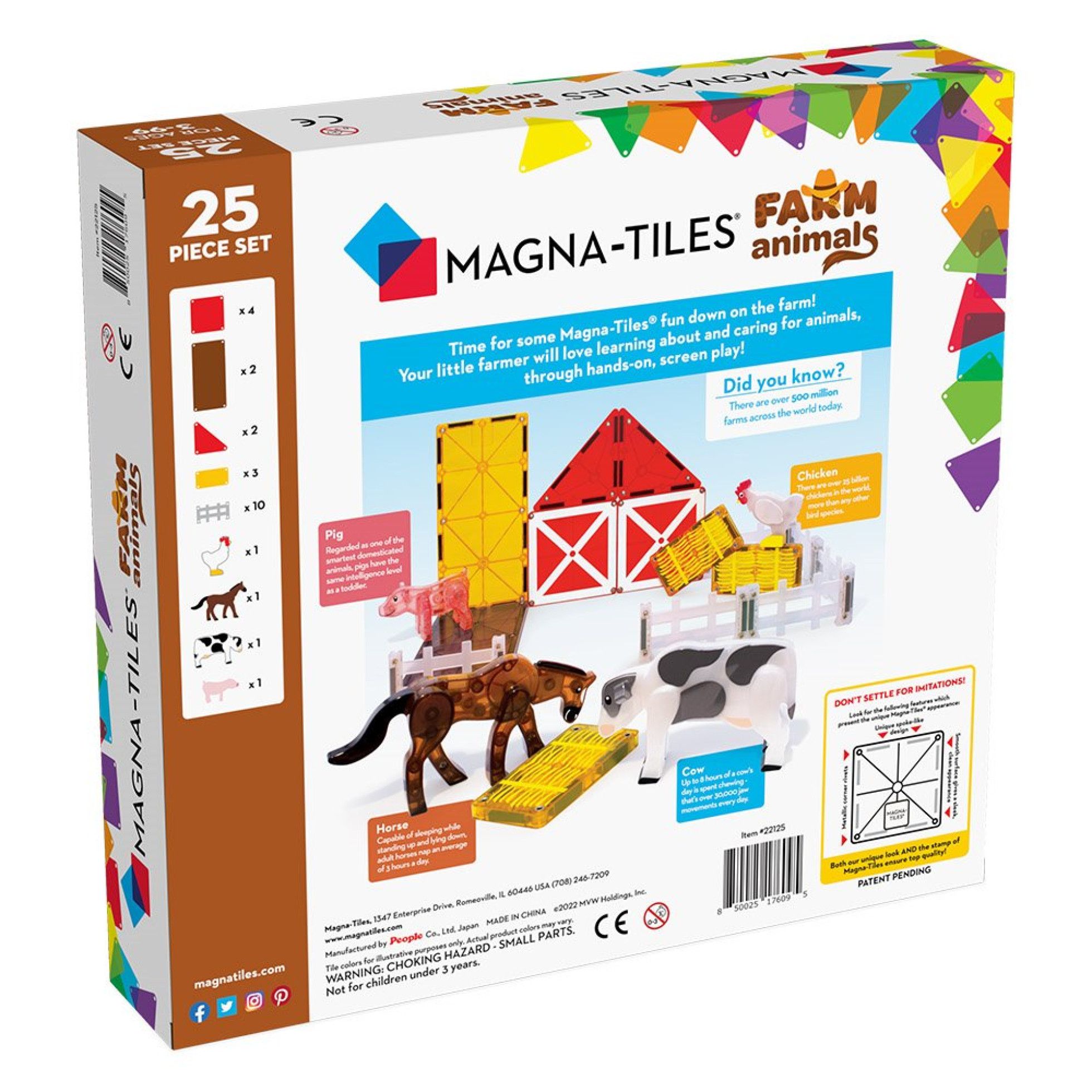 Set Magnetic Farm Animals, 25 piese - Magna-Tiles 4