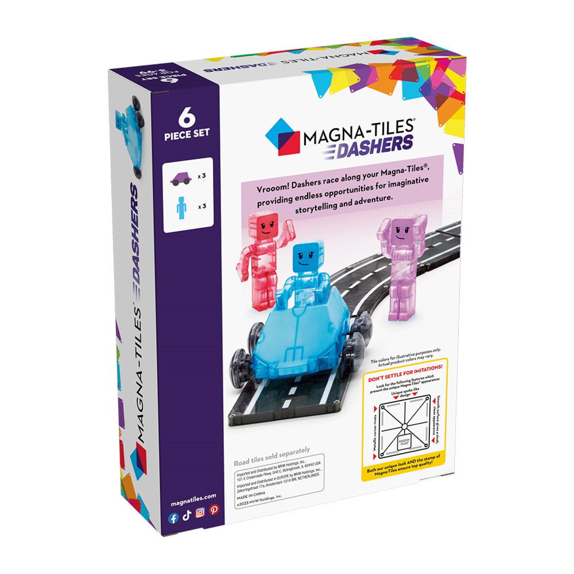 Set Magnetic Dashers, 6 piese - Magna-Tiles 7