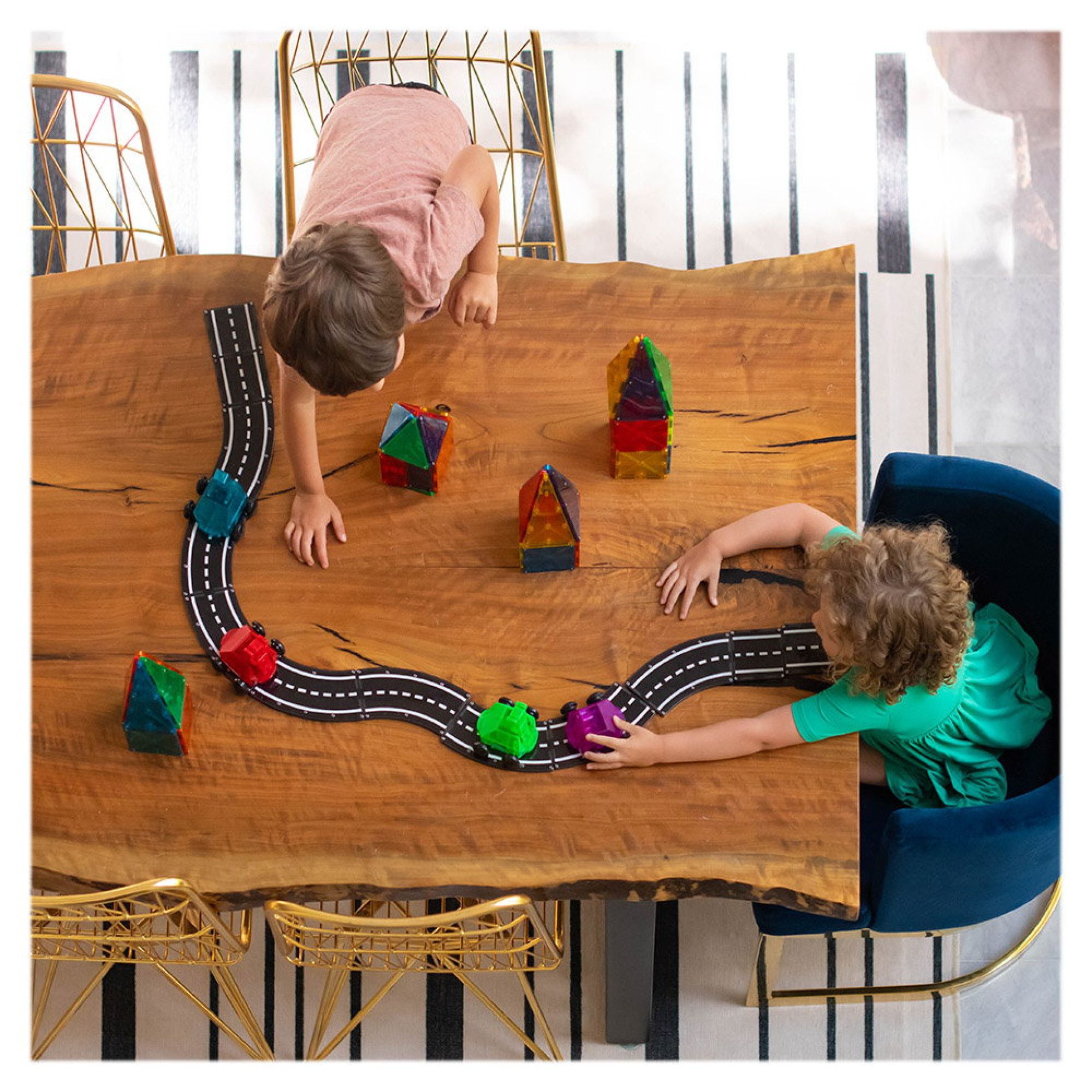 Set Magnetic XTRAS Roads, extensie 12 piese - Magna-Tiles 5