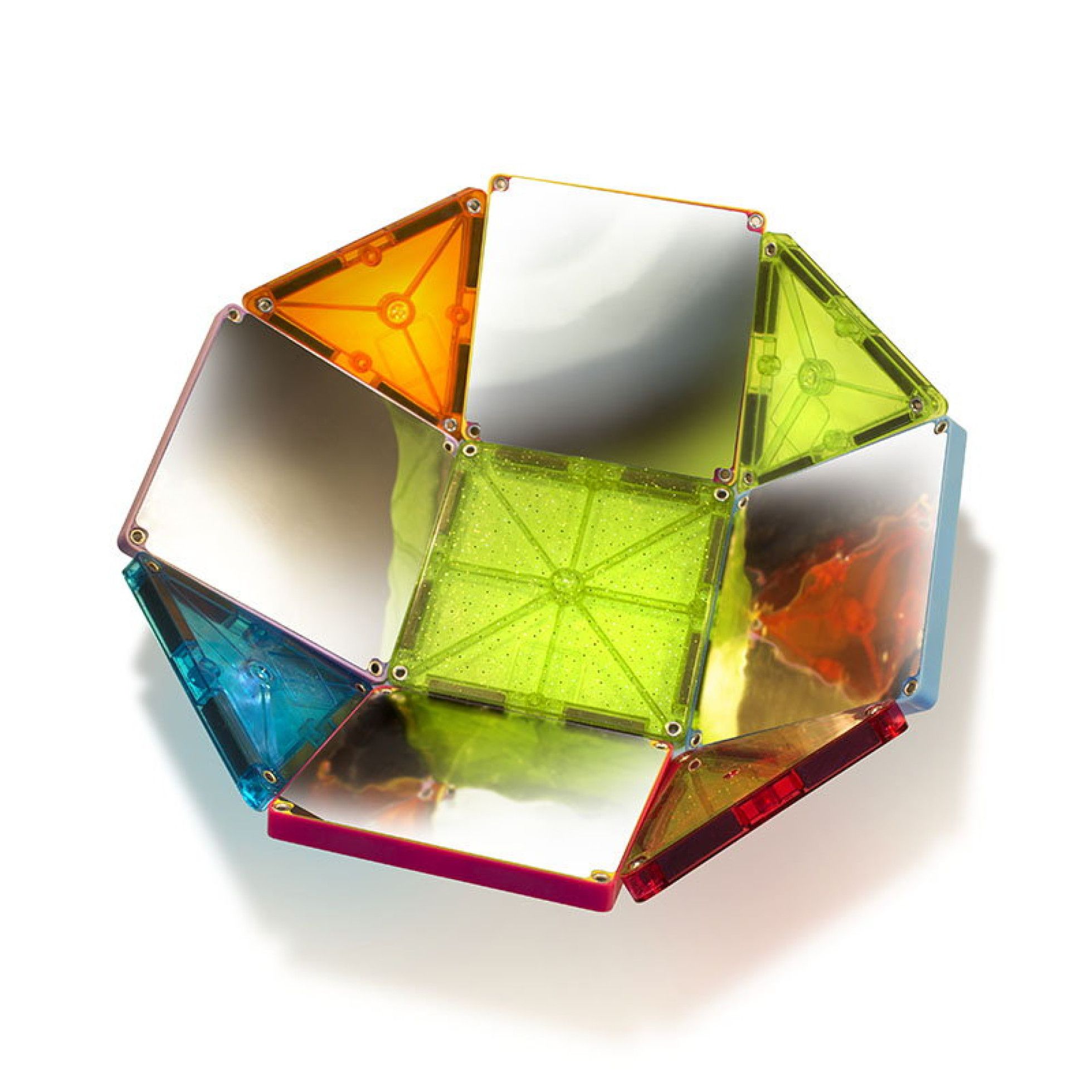 Set Magnetic Stardust cu sclipici si oglinzi, 15 piese - Magna-Tiles 2