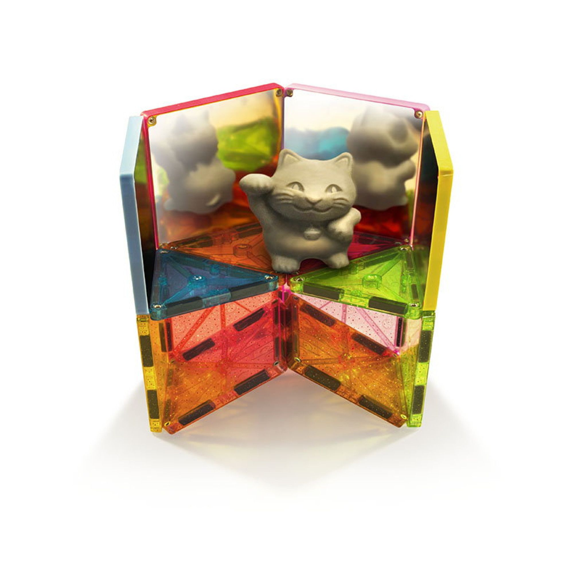 Set Magnetic Stardust cu sclipici si oglinzi, 15 piese - Magna-Tiles 5