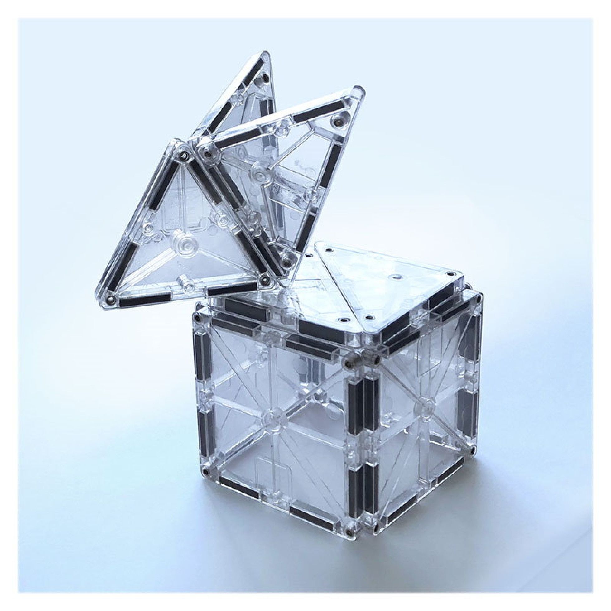 Set Magnetic ICE Transparent, 16 piese - Magna-Tiles 4