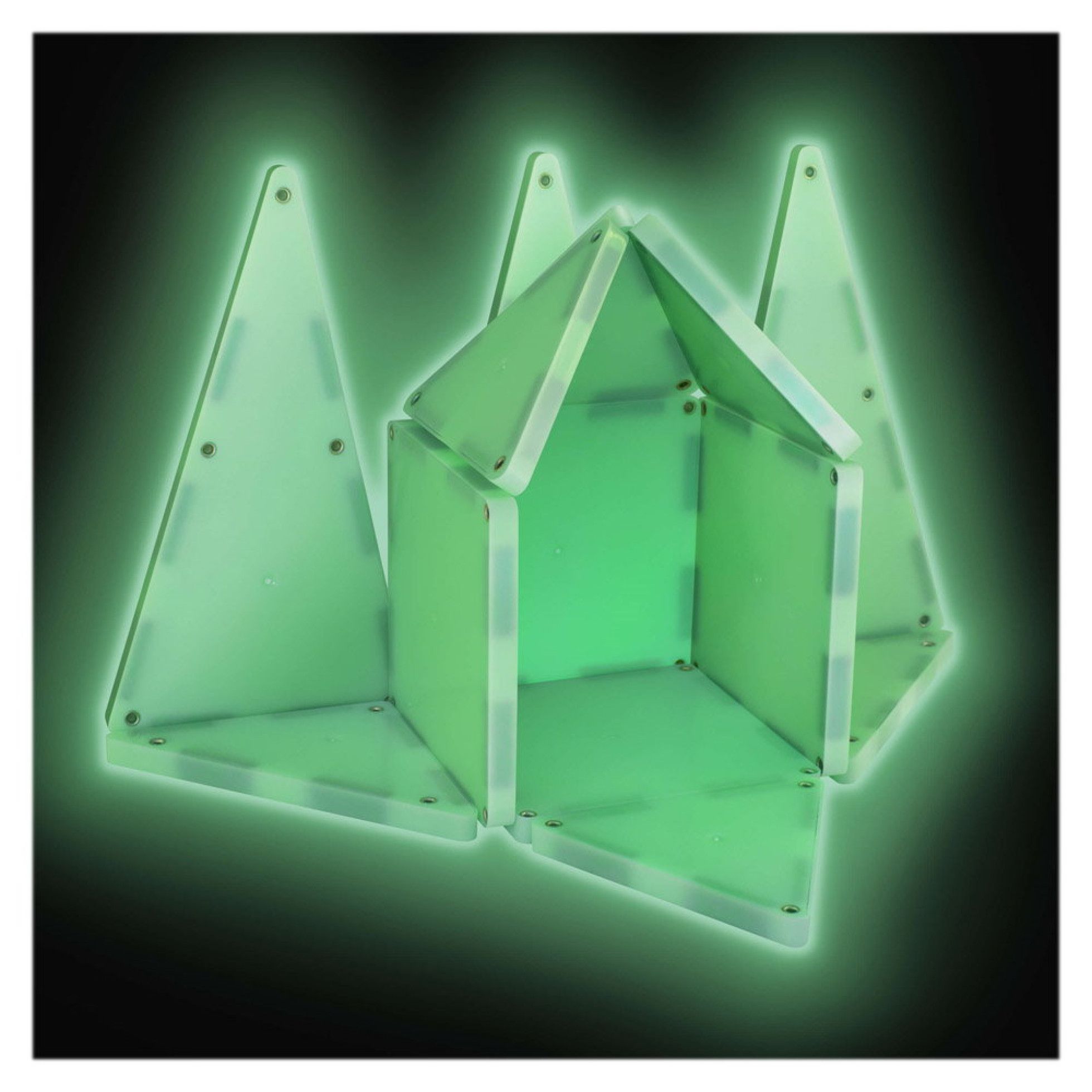 Set Magnetic Glow, 16 piese fosforescente - Magna-Tiles 3
