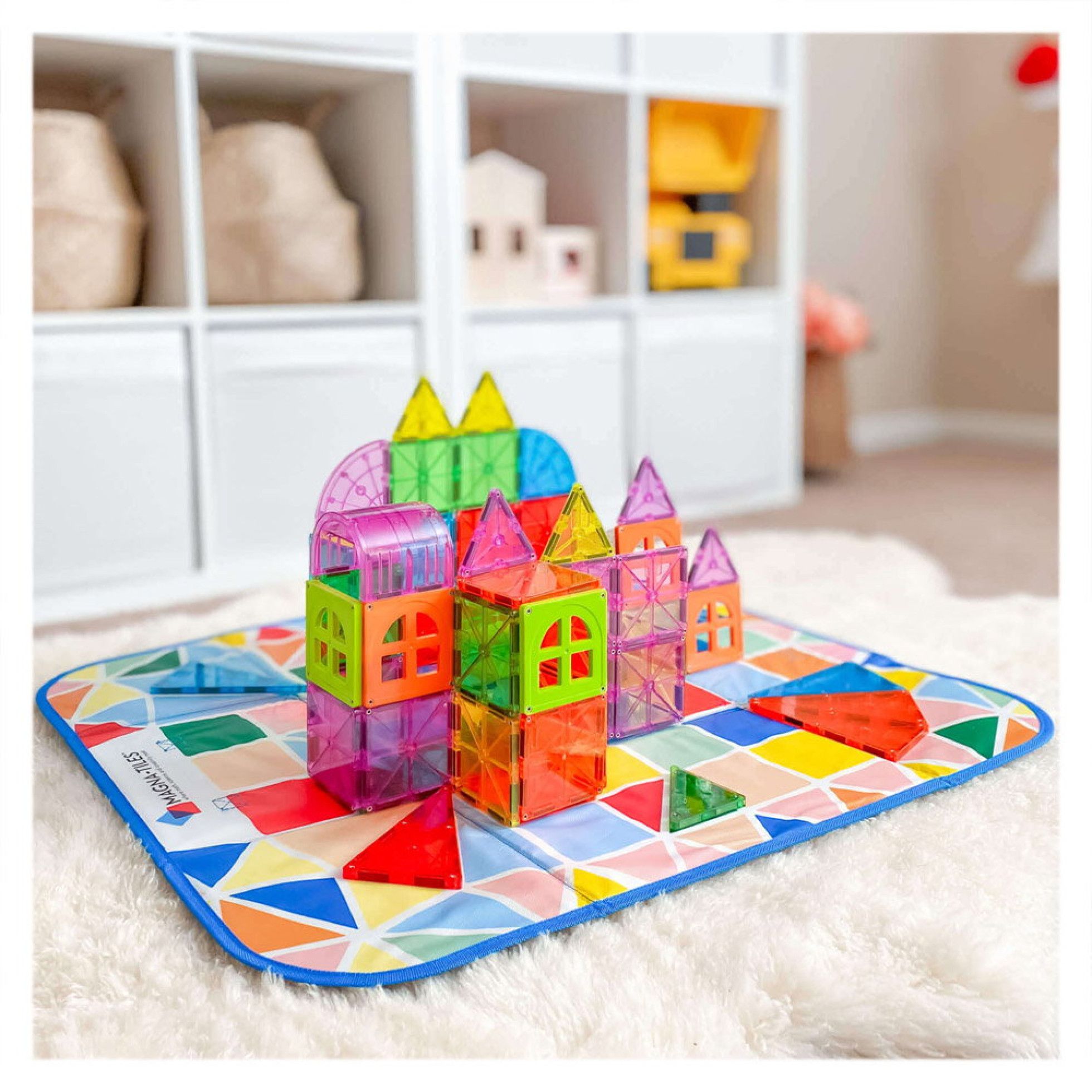 Cutie de depozitare si covor de joaca - Magna-Tiles 3