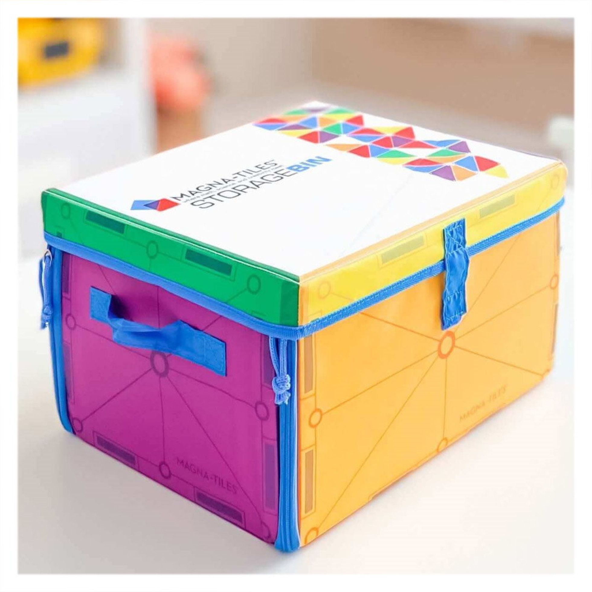 Cutie de depozitare si covor de joaca - Magna-Tiles 4
