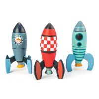 Set de constructie din lemn cu 3 rachete - Tender Leaf